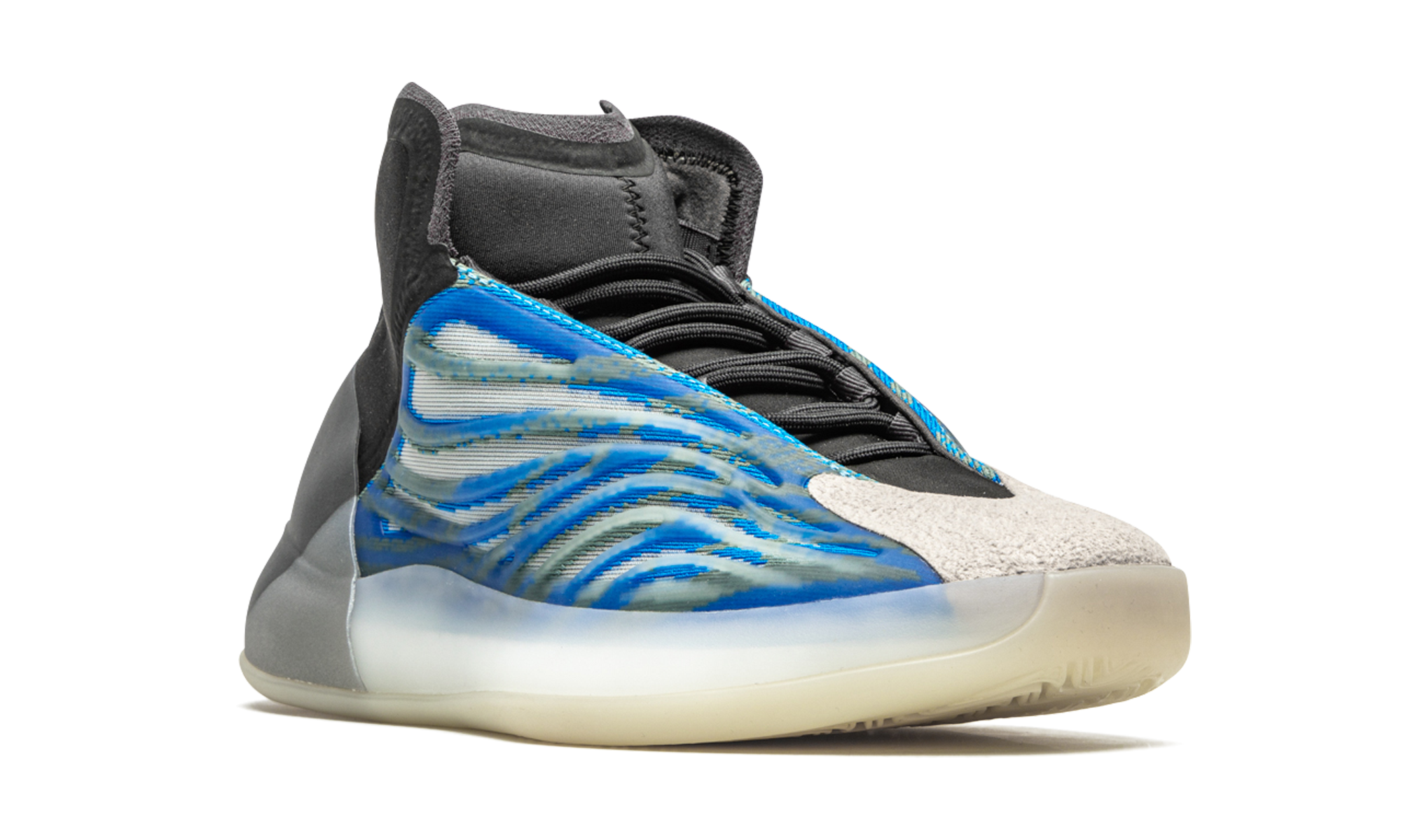 adidas yeezy qntm bsktbl frozen blue+GX5049+diagnol right view