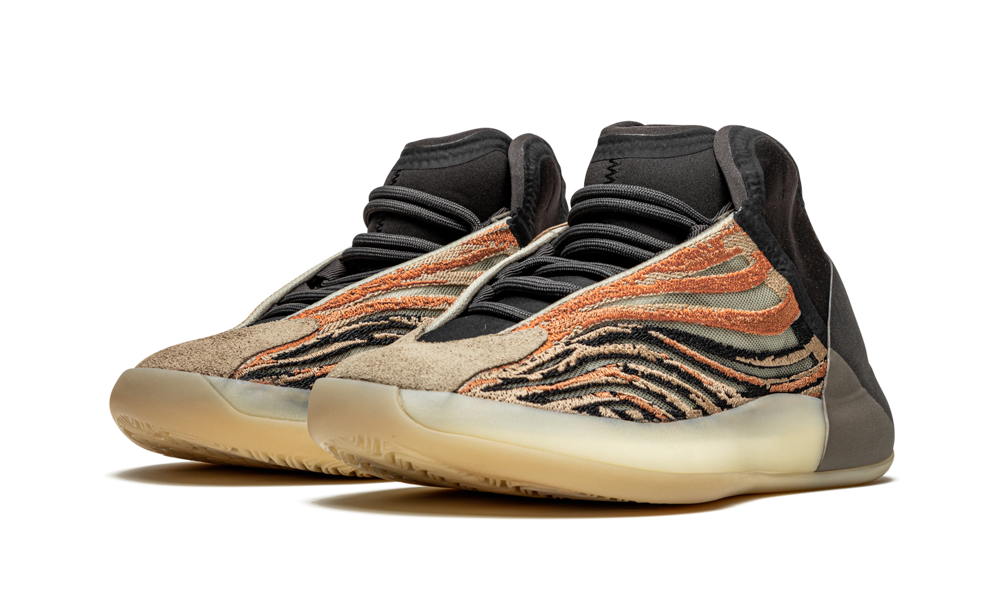 adidas yeezy qntm flash orange+GW5314+diagnol left view