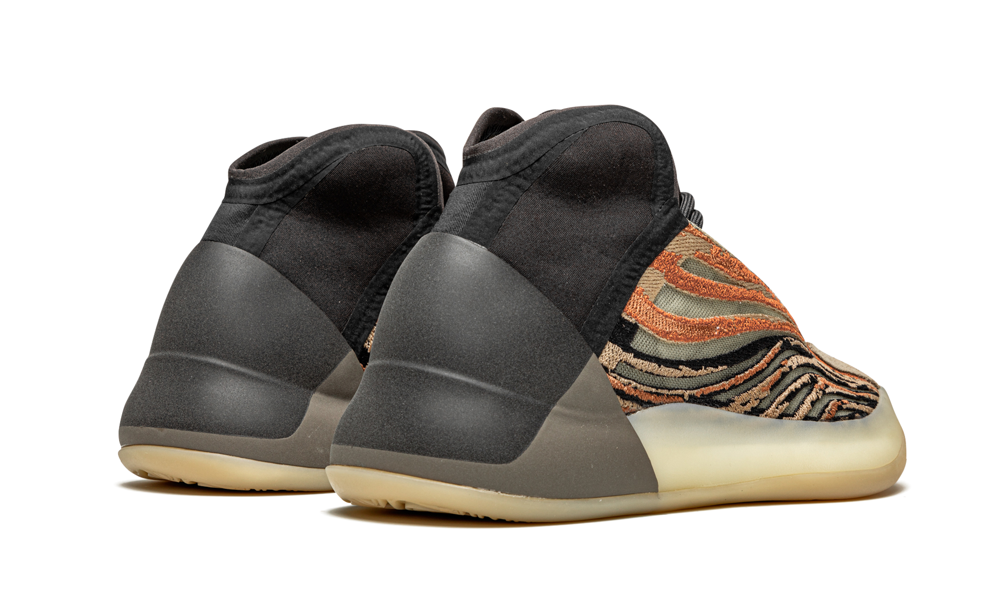 adidas yeezy qntm flash orange+GW5314+diagnol right behind view