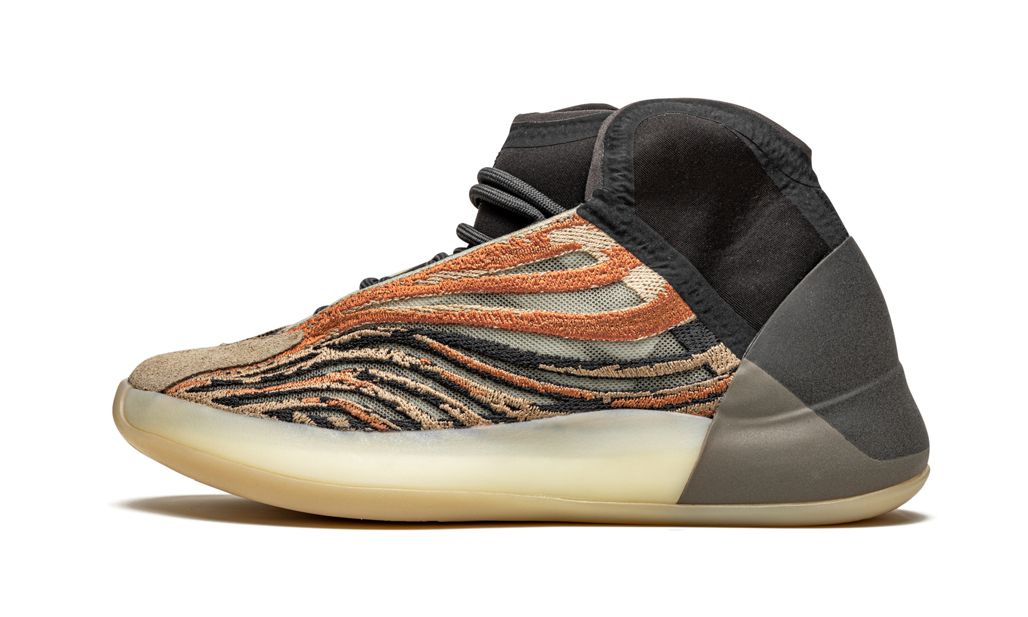 adidas yeezy qntm flash orange+GW5314+diagnol right view 1