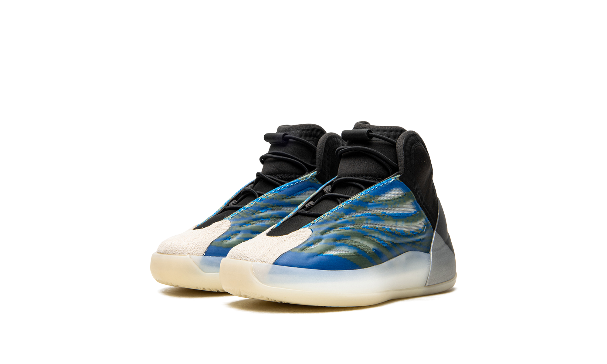 adidas yeezy qntm frozen blue infants+GZ8870+diagnol left view
