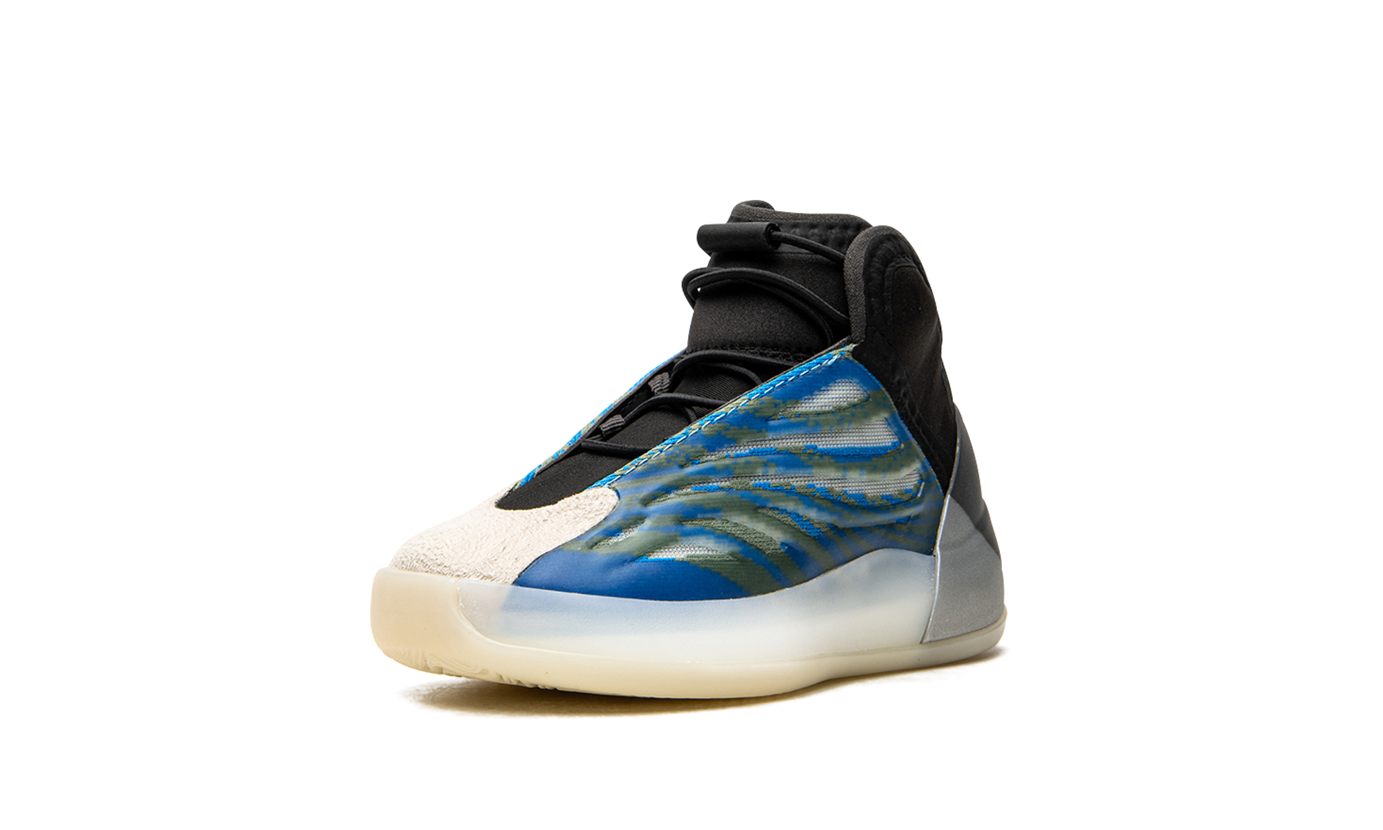 adidas yeezy qntm frozen blue infants+GZ8870+left diagnol single view