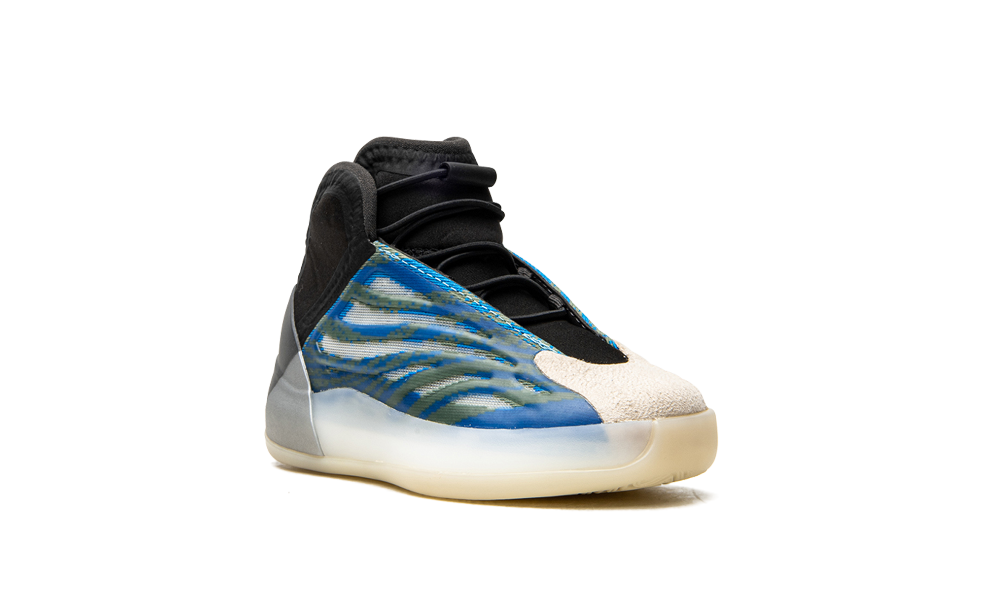 adidas yeezy qntm frozen blue infants+GZ8870+diagnol right view