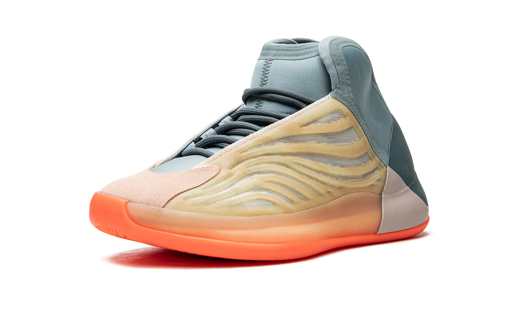 adidas yeezy qntm hi res coral+HP6595+left diagnol single view