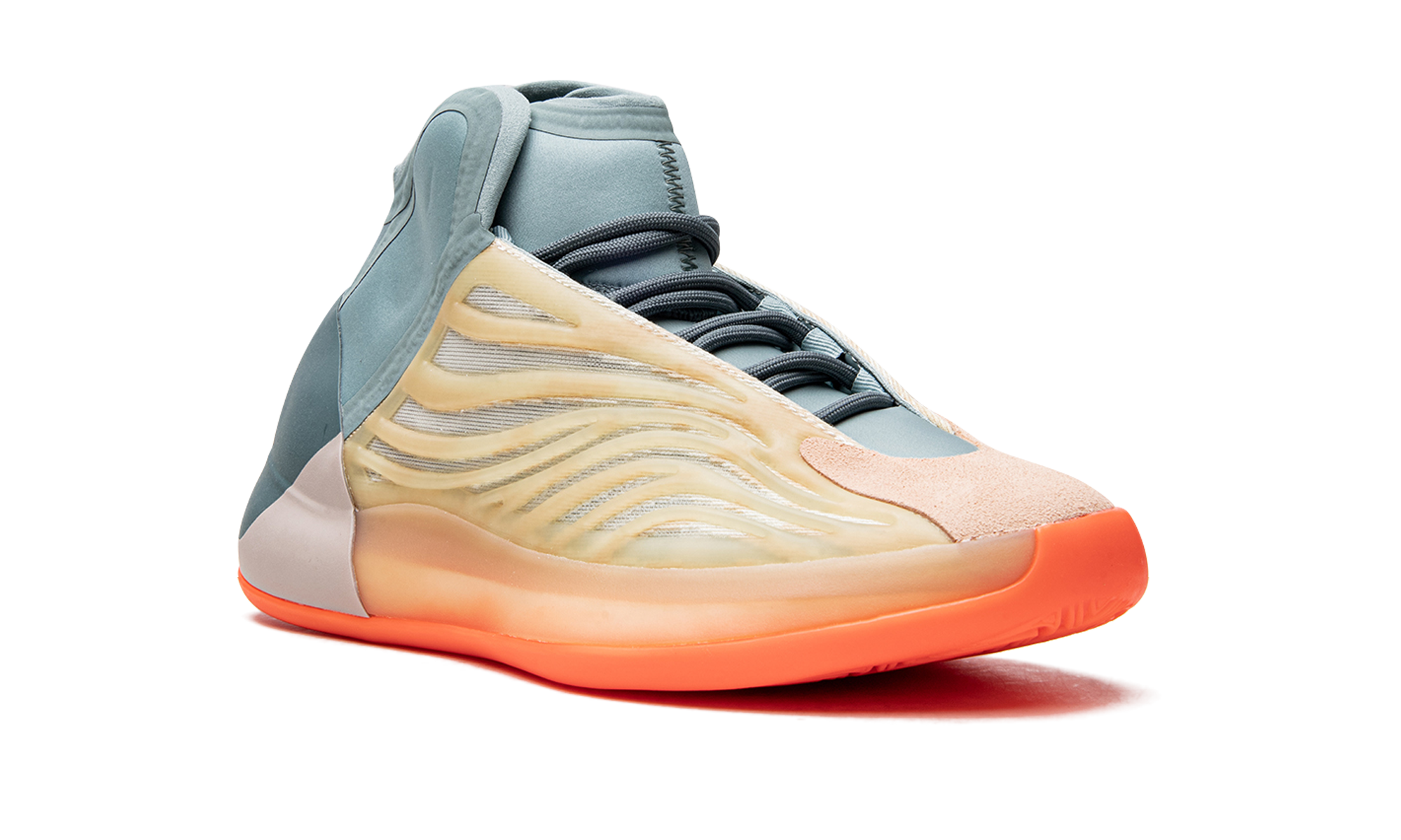 adidas yeezy qntm hi res coral+HP6595+diagnol right view