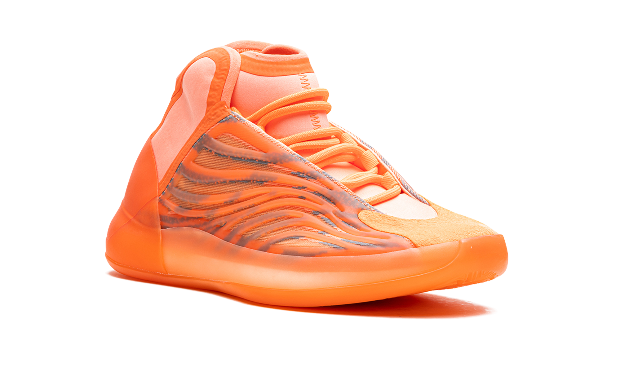 adidas yeezy qntm hi res orange+GW5308+diagnol right view