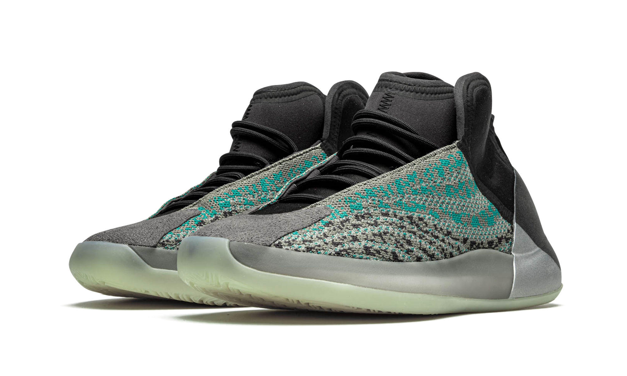 adidas yeezy qntm teal blue+G58864+diagnol left view