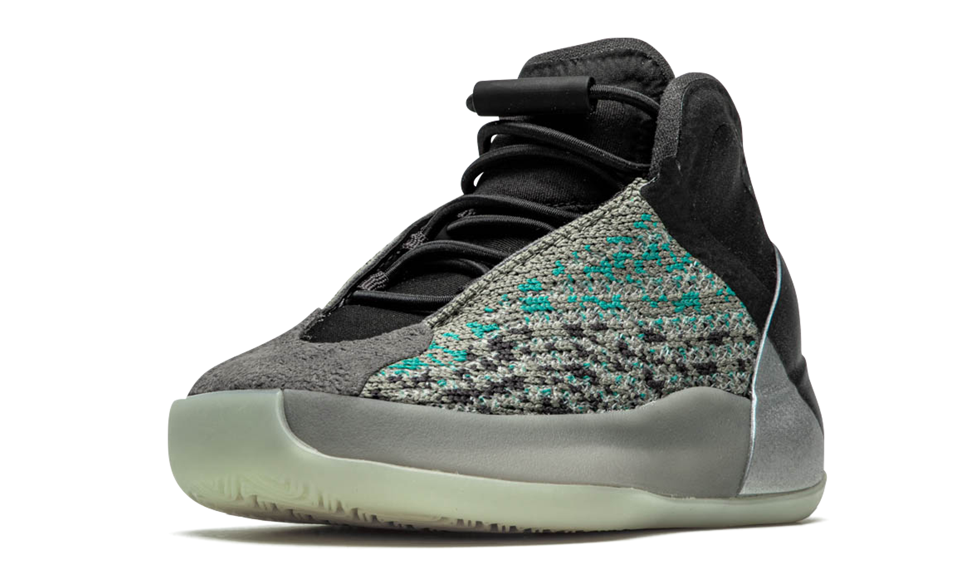 adidas yeezy qntm teal blue infants+G58866+left diagnol single view