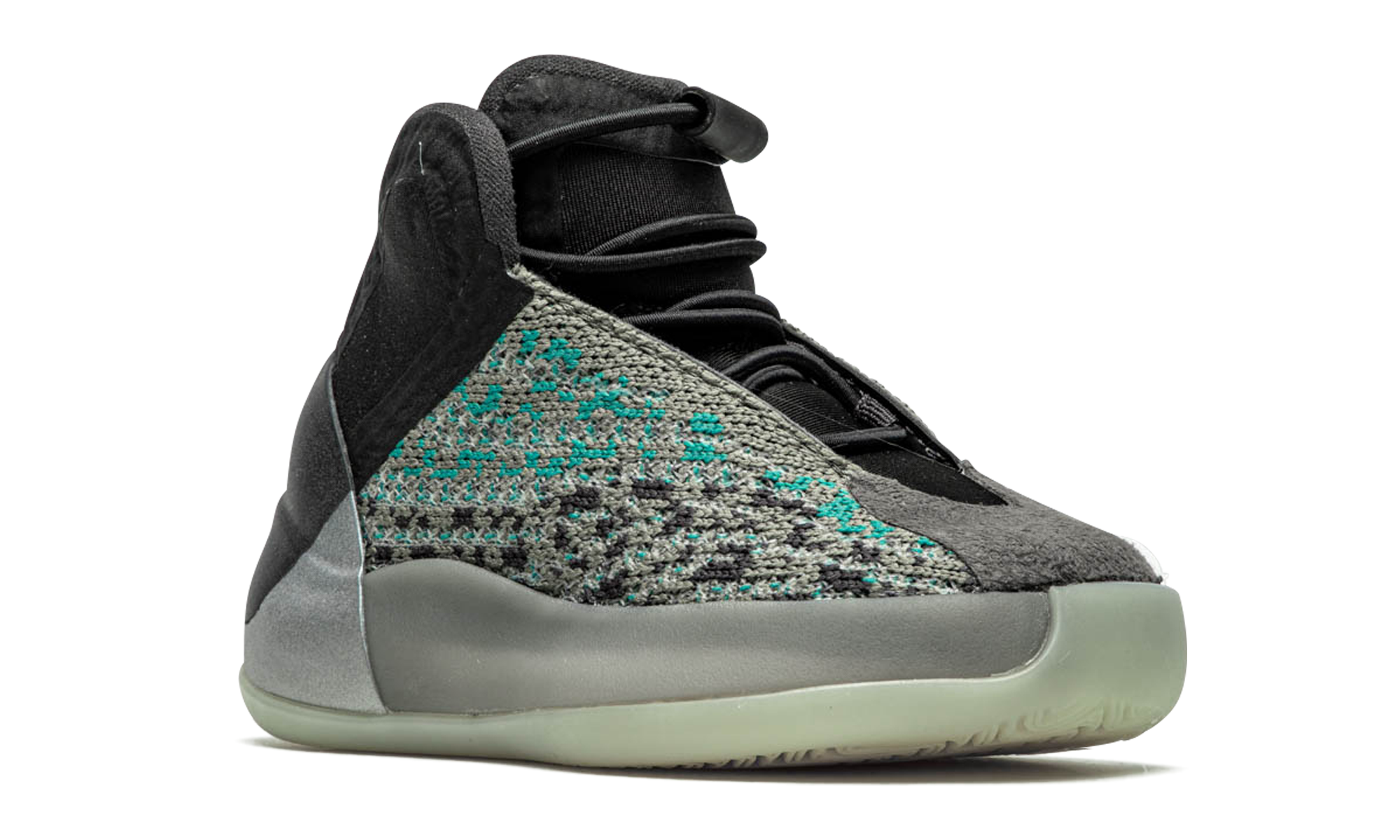 adidas yeezy qntm teal blue infants+G58866+diagnol right view