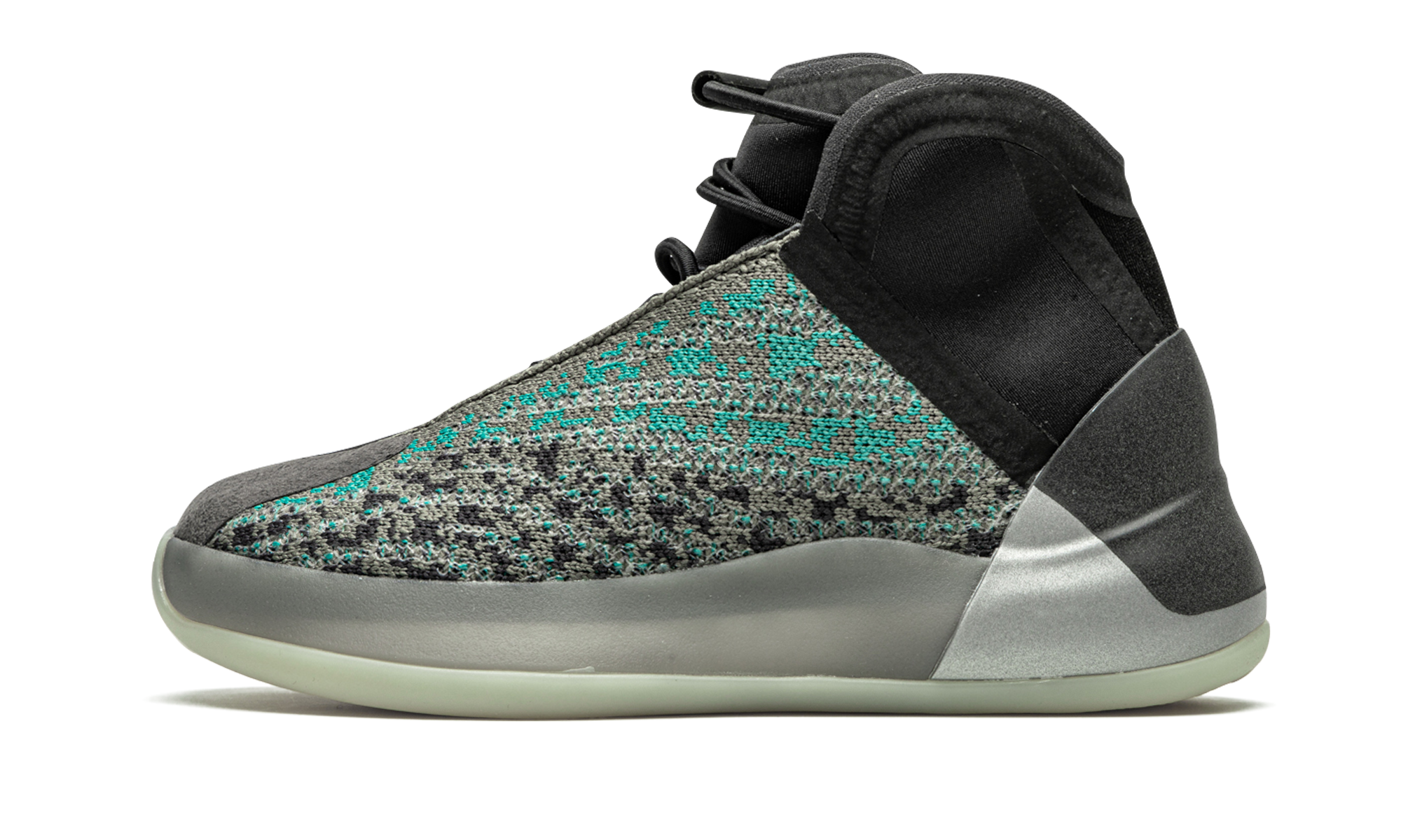 adidas yeezy qntm teal blue kids+G58865+diagnol right view 1
