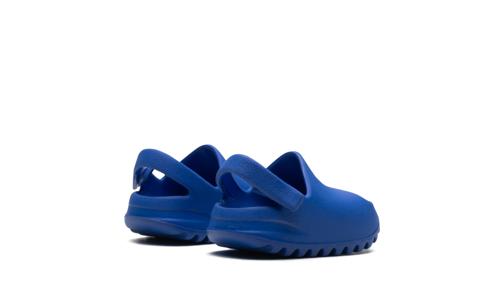 adidas yeezy slide azure infants+ID4137+diagnol right behind view