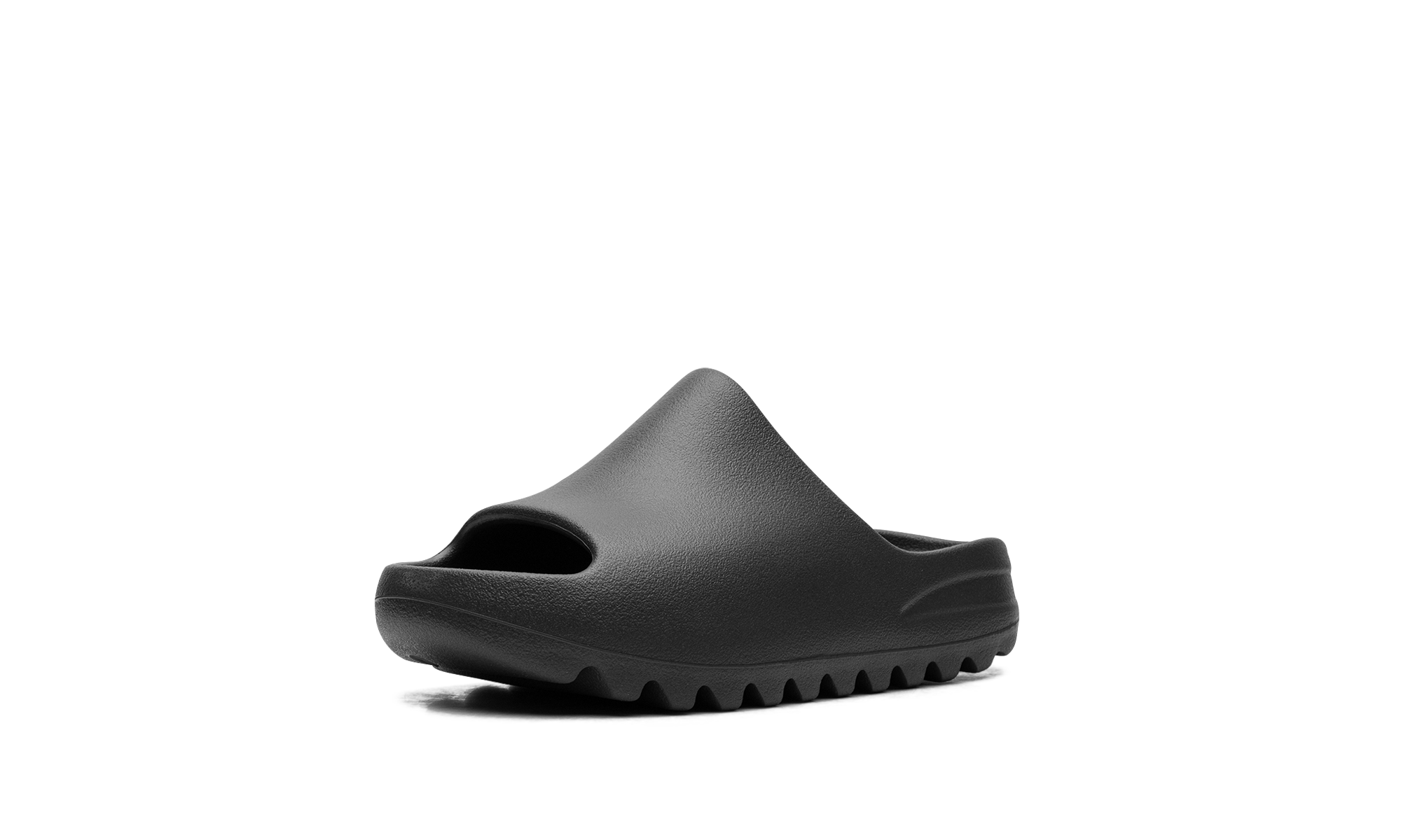 adidas yeezy slide dark onyx kids+ID5104+left diagnol single view