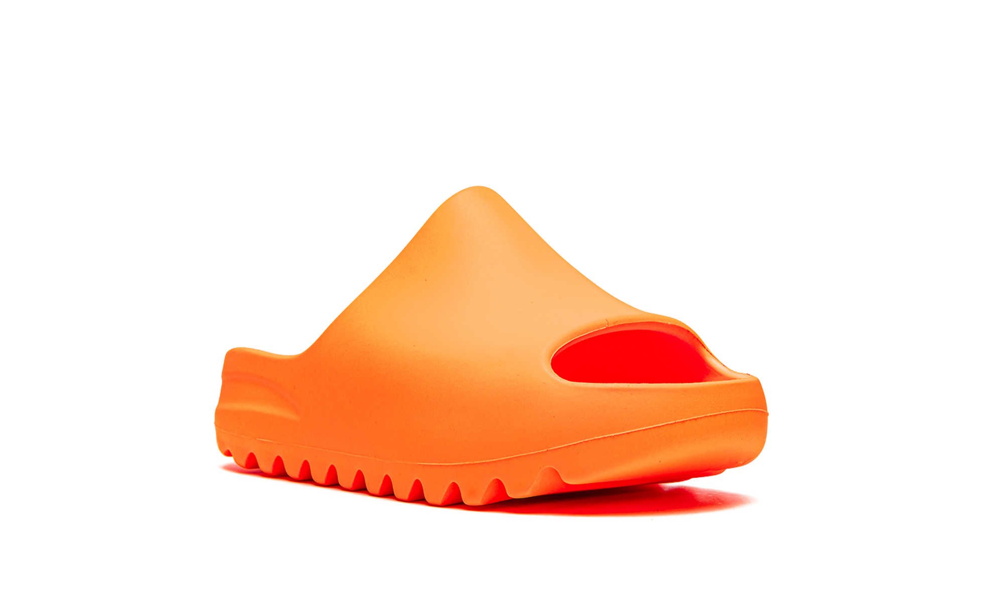 adidas yeezy slide enflame orange kids+GZ0954+diagnol right view