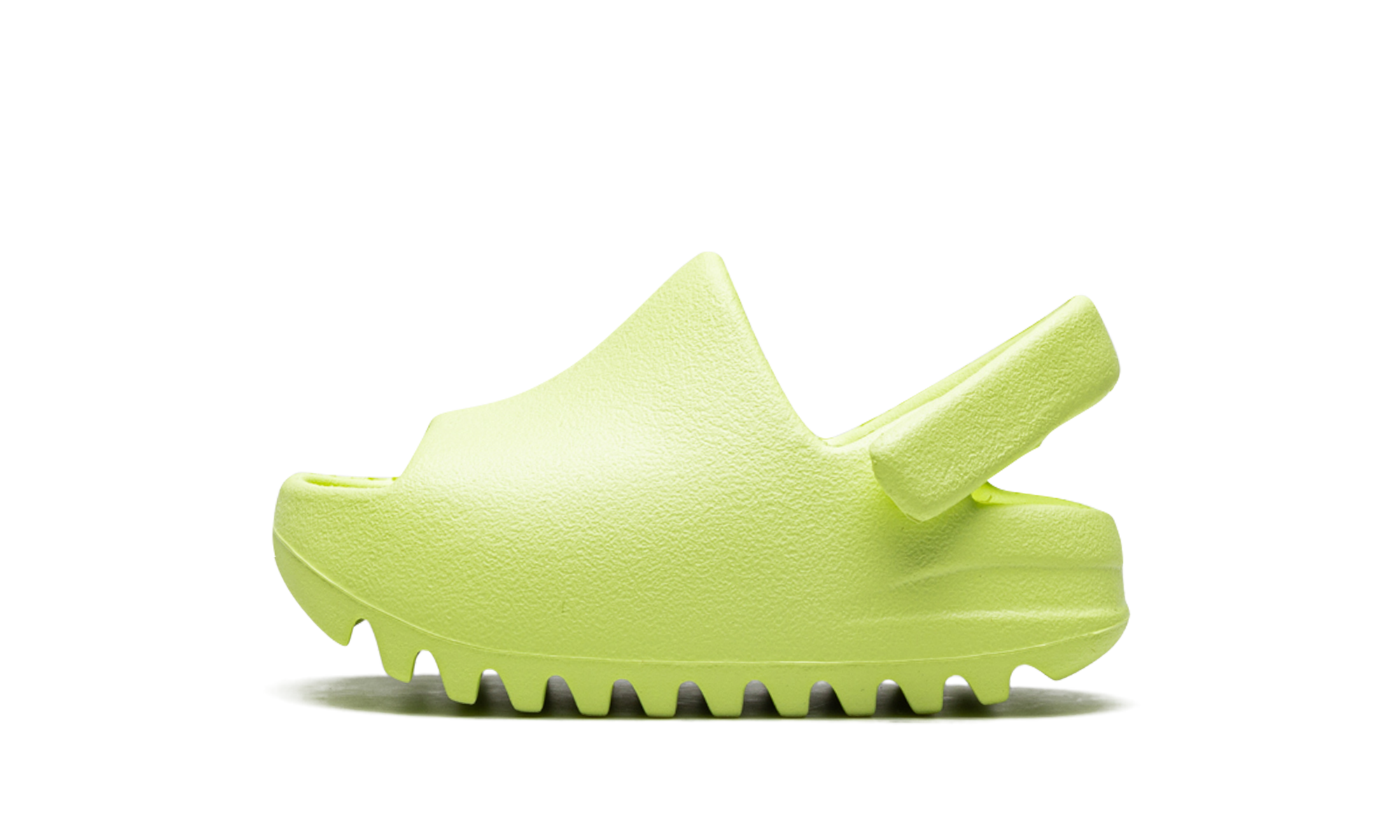 adidas yeezy slide glow green 2022 infants+HQ4119+diagnol right view 1