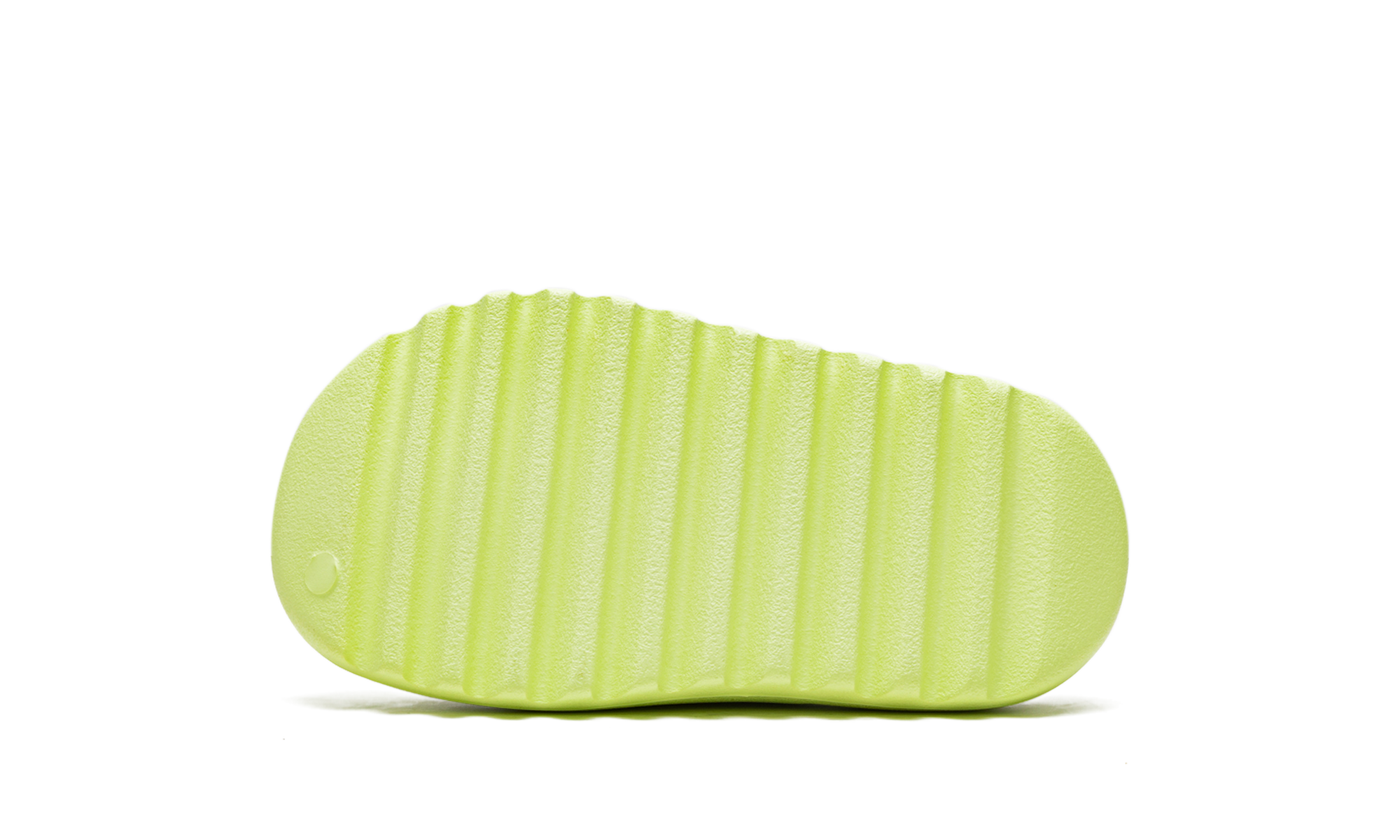 adidas yeezy slide glow green 2022 kids+HQ4116+bottom view