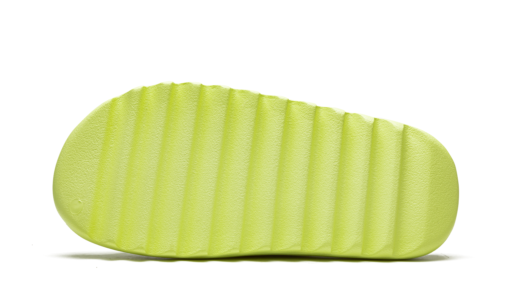 adidas yeezy slide glow green 2022 2023 restock+HQ6447+left diagnol single view