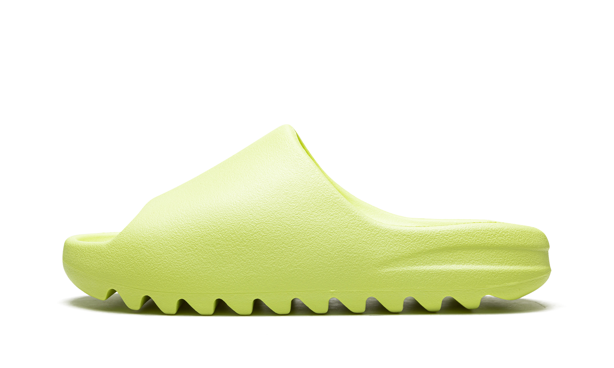 adidas yeezy slide glow green 2022 2023 restock+HQ6447+diagnol right view