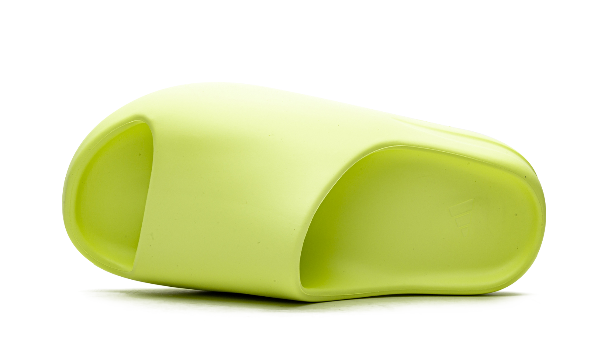 adidas yeezy slide glow green+GX6138+diagnol right view 1