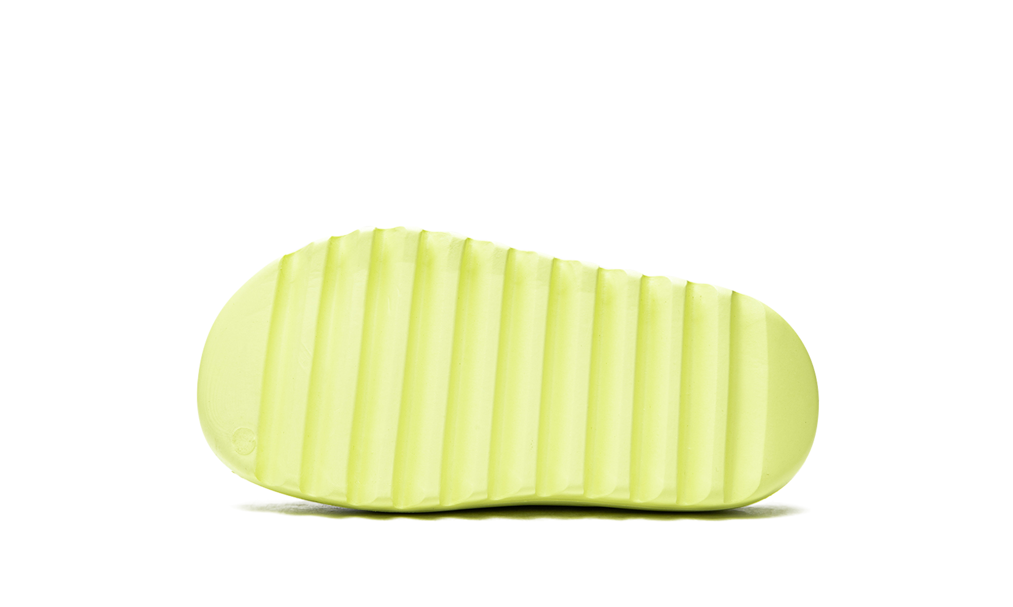adidas yeezy slide glow green kids+GX6139+bottom view