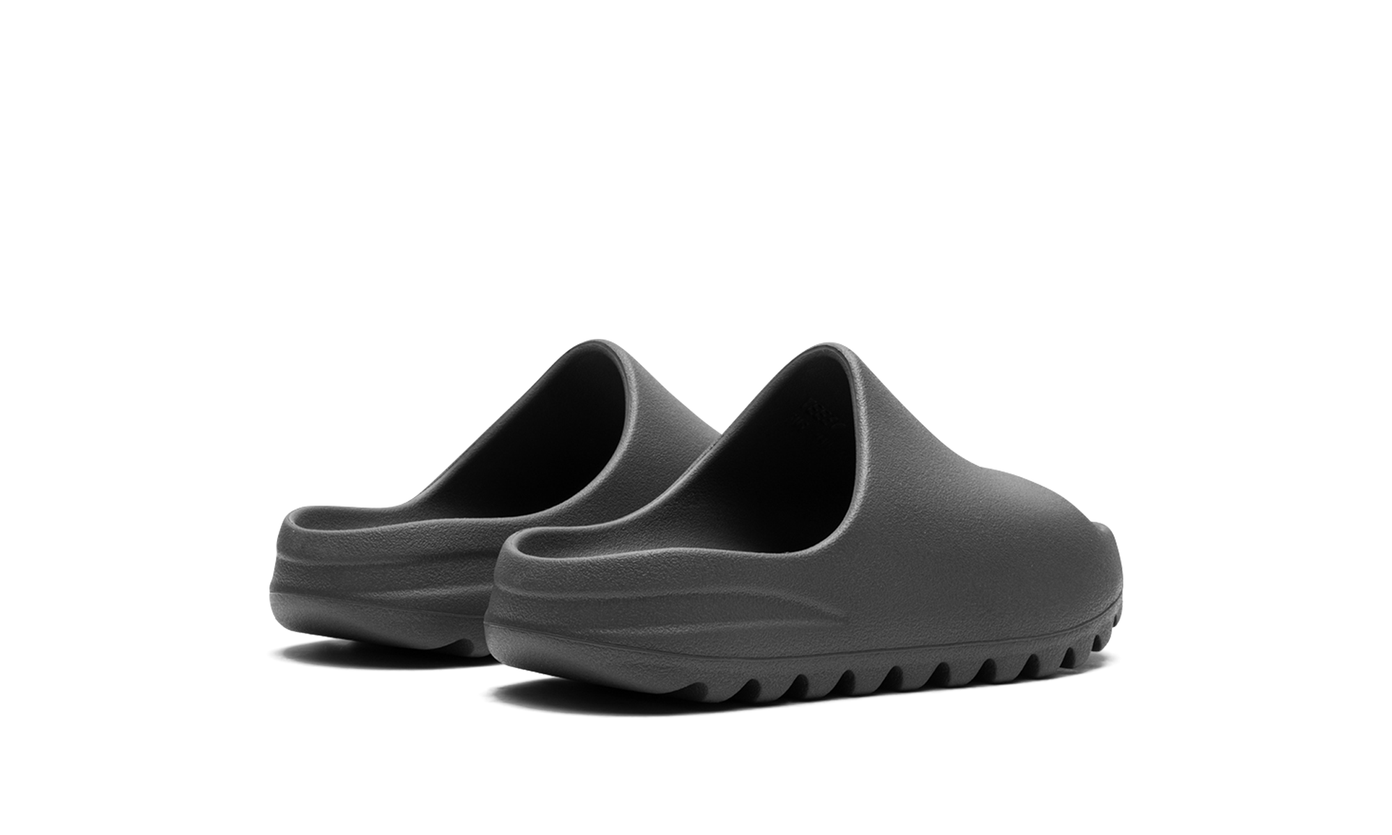 adidas yeezy slide granite kids+ID4134+diagnol right behind view