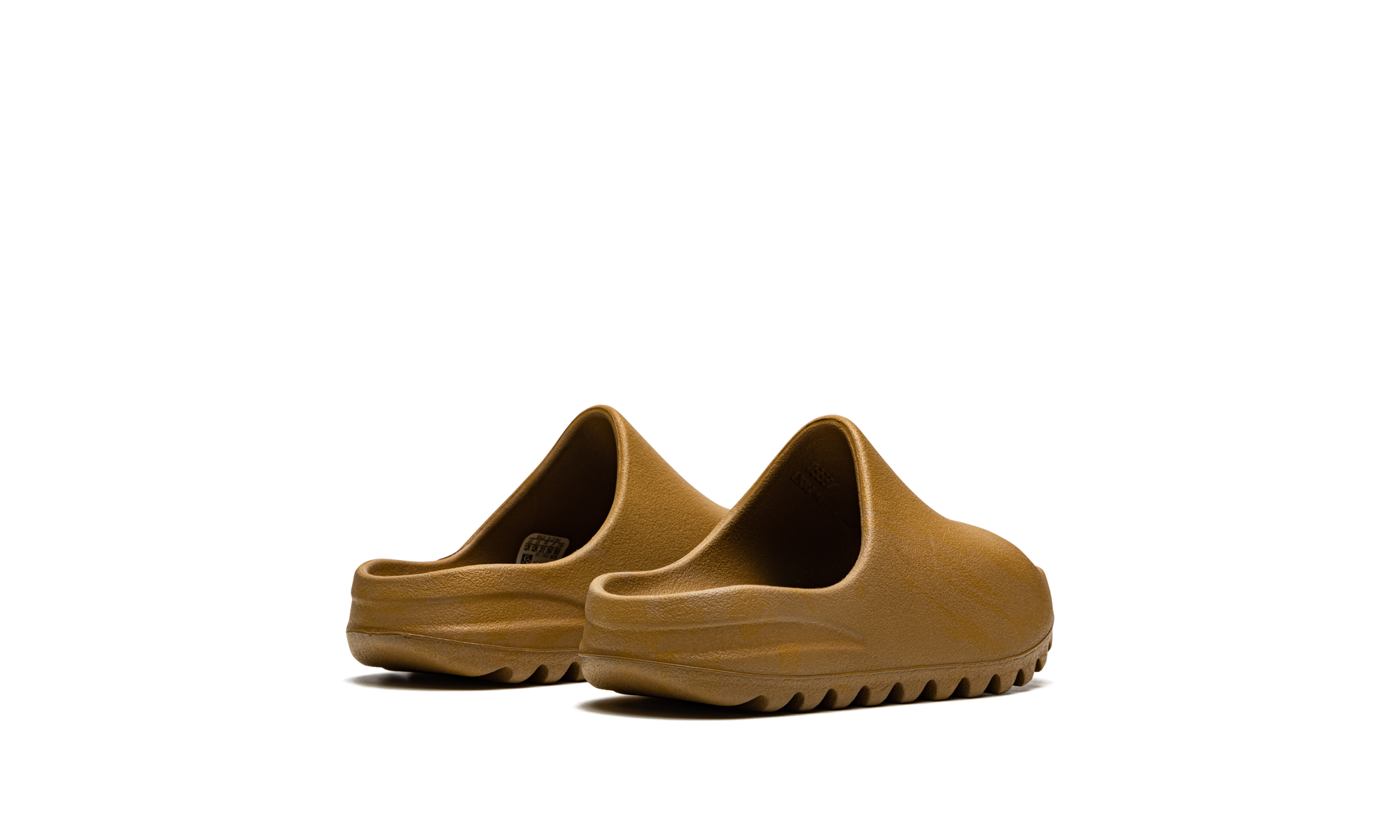 adidas yeezy slide ochre kids+GW1932+diagnol right behind view