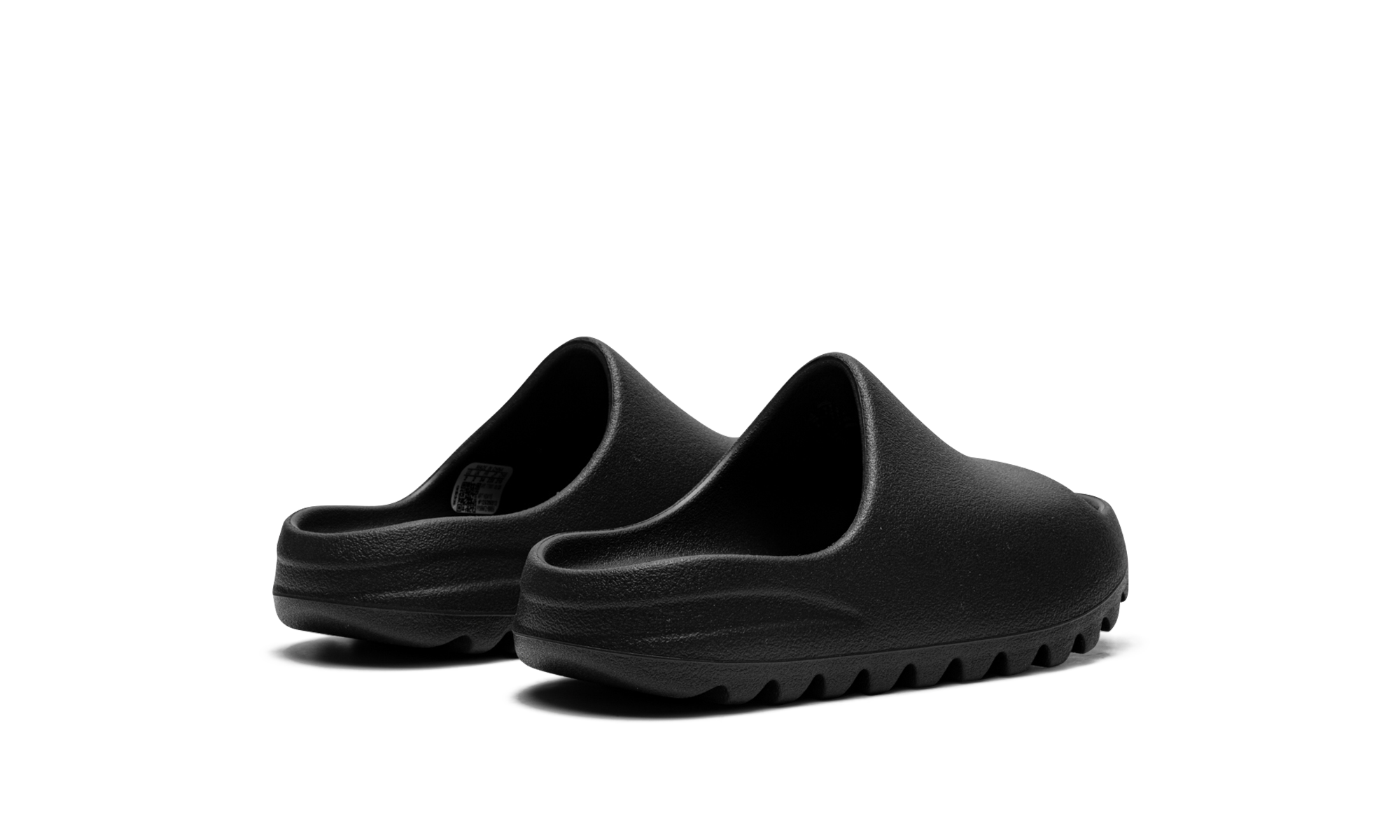 adidas yeezy slide onyx kids+HQ4115+diagnol right behind view