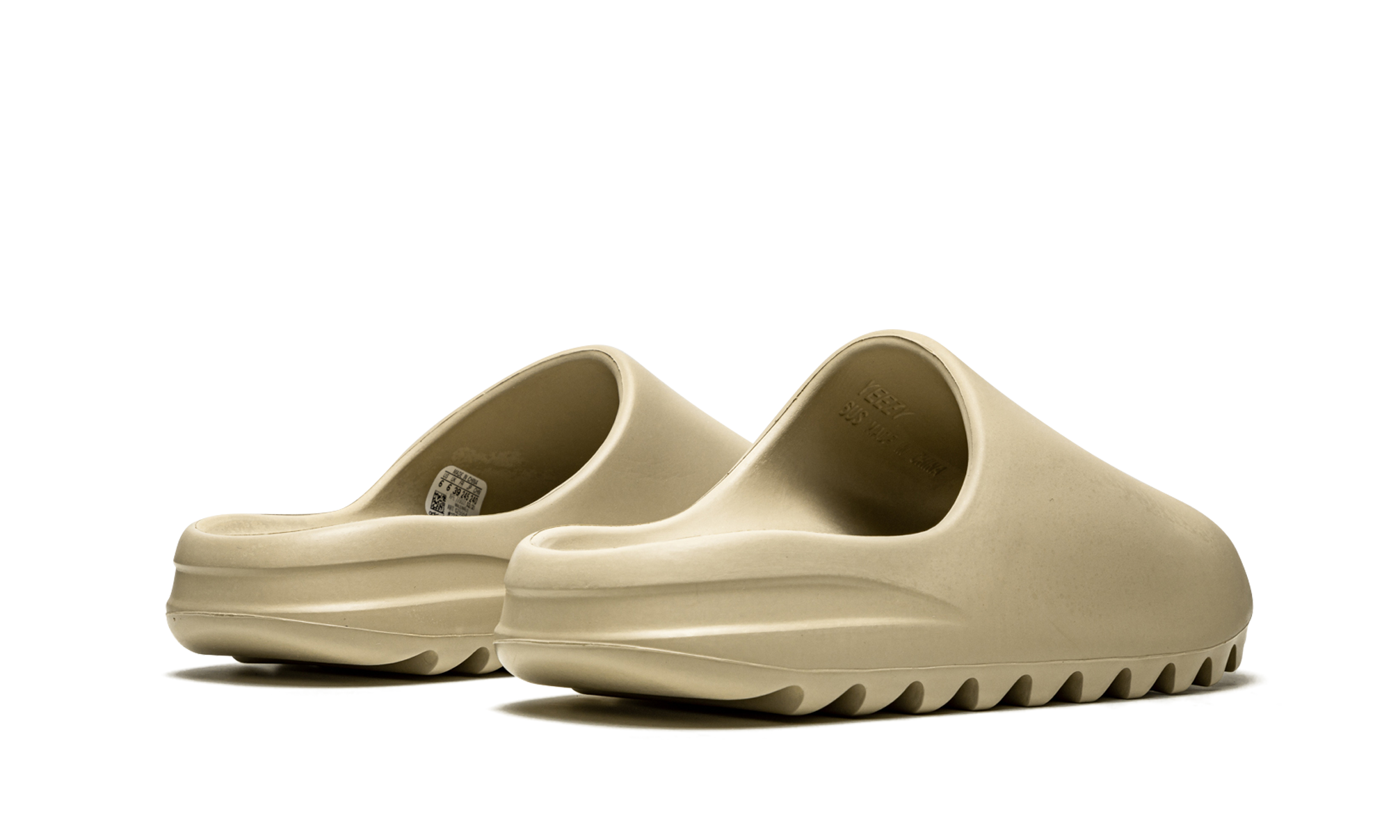 adidas yeezy slide pure first release+GZ5554+diagnol right behind view