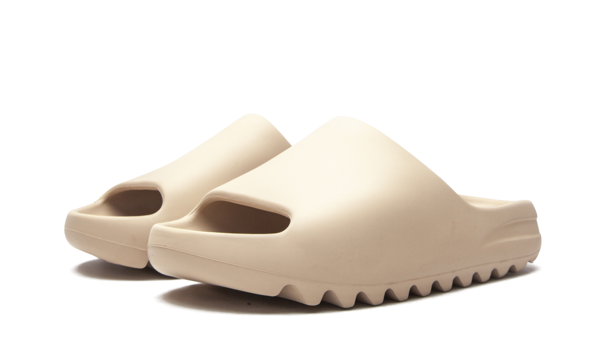 adidas yeezy slide pure restock pair+GW1934+diagnol left view