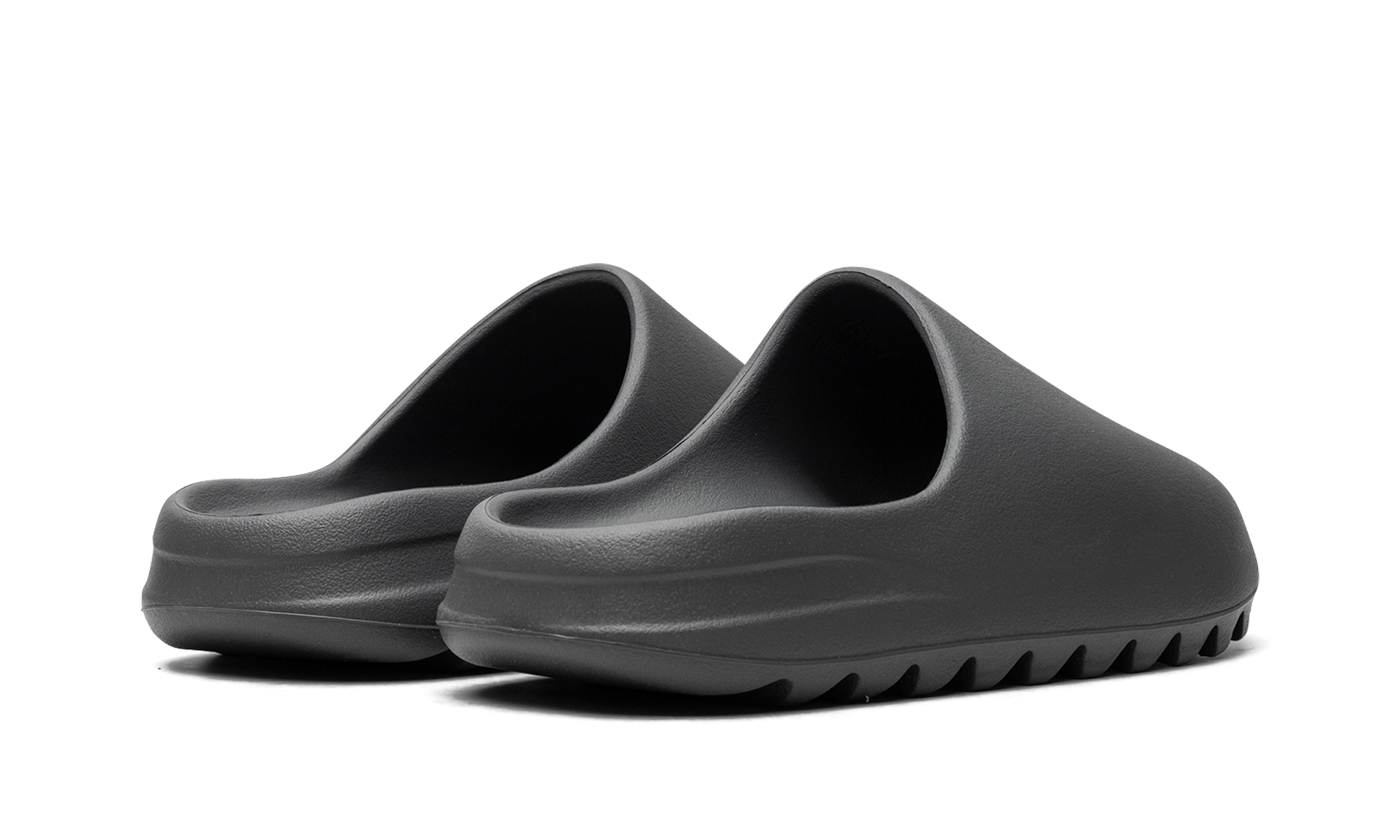 adidas yeezy slide slate grey+ID2350+diagnol right behind view