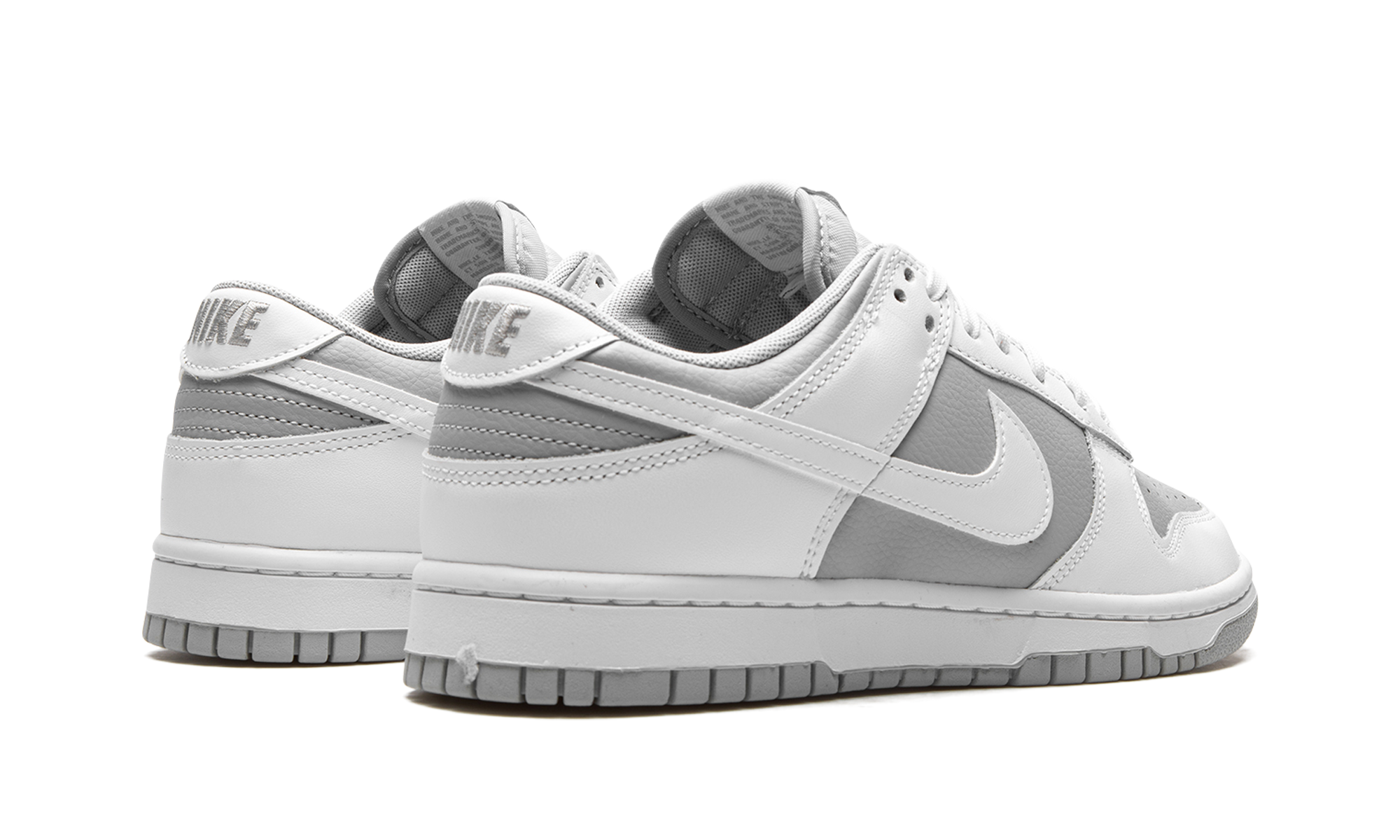 nike dunk low retro white grey+DJ6188-003+diagnol right behind view