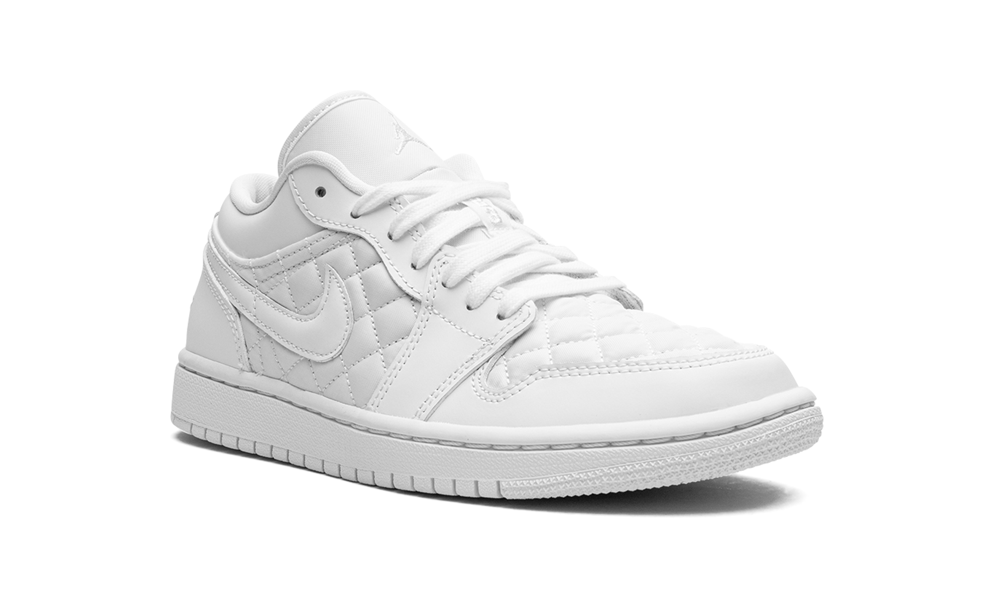air jordan 1 low quilted white women s+DB6480-100+diagnol right view