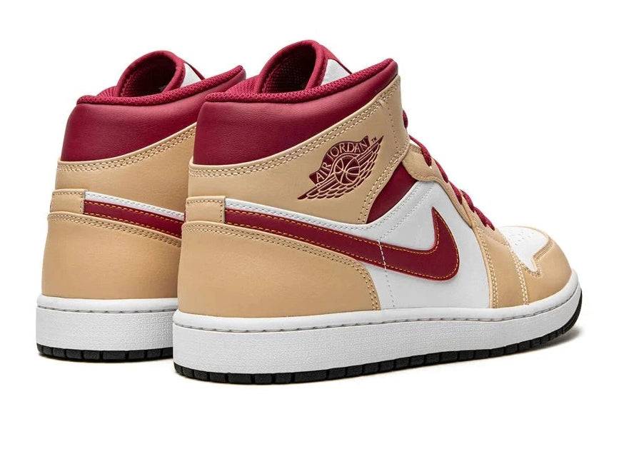 Air Jordan 1 Mid Light Curry Cardinal