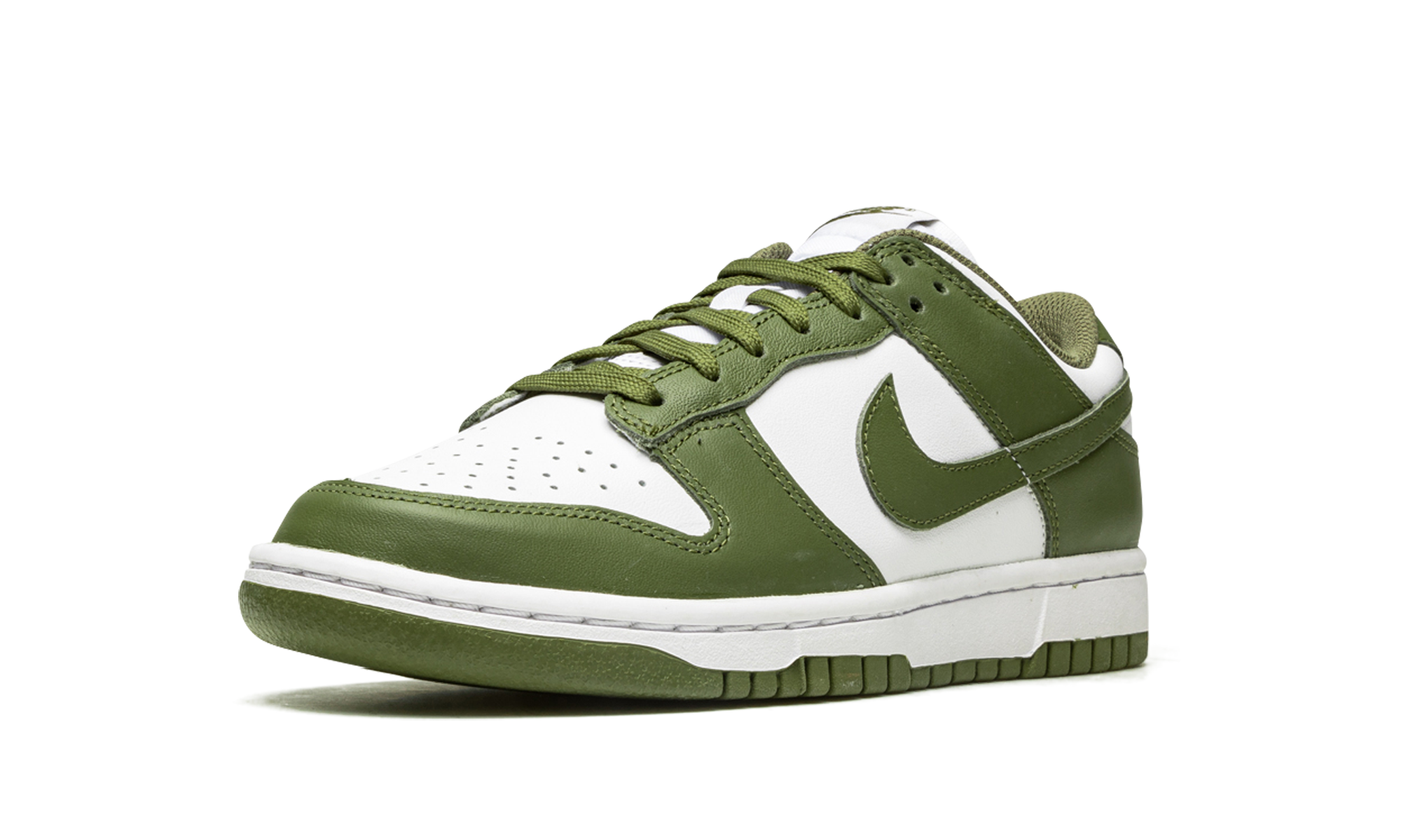 nike dunk low medium olive women s+DD1503-120+left diagnol single view