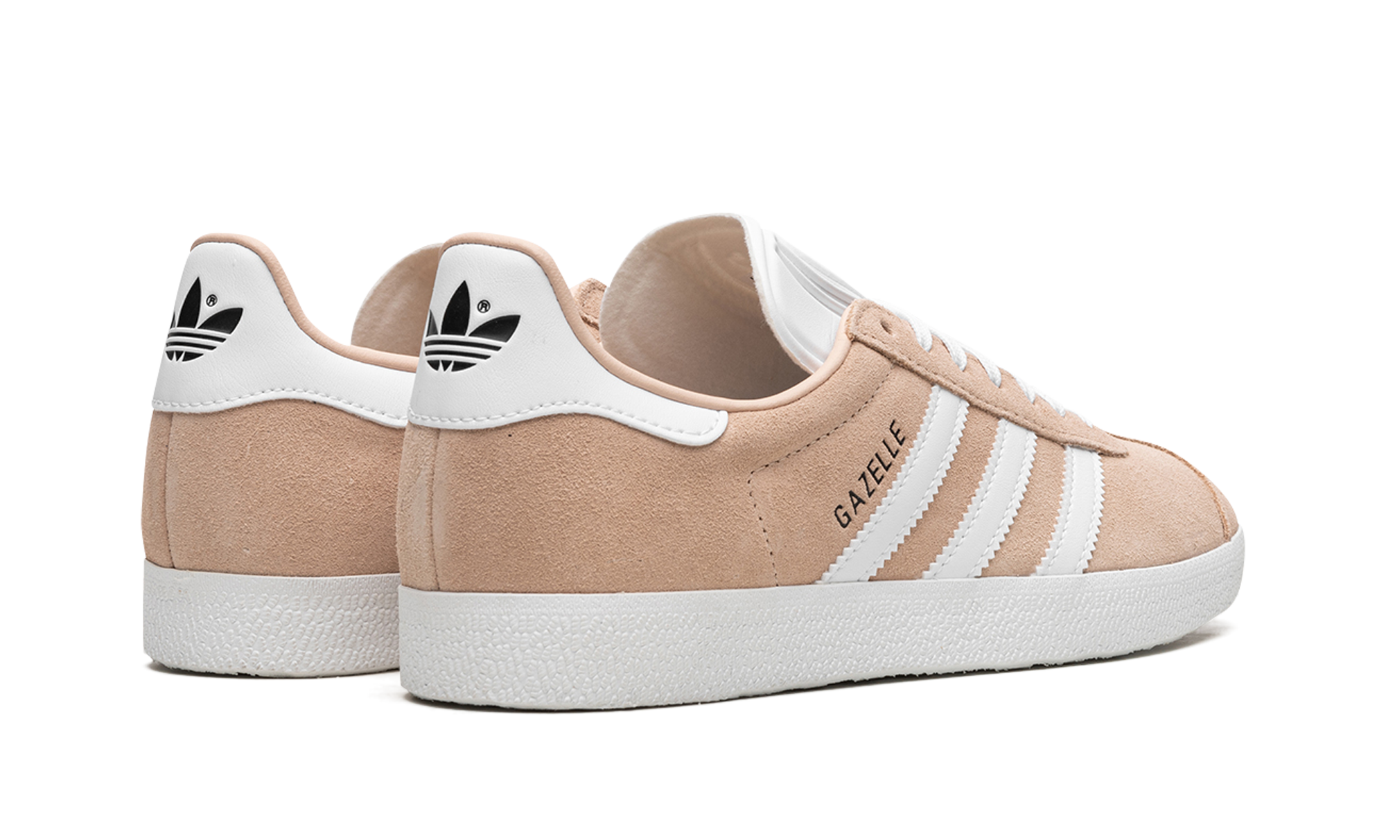 adidas gazelle halo blush women s+ID7006+diagnol right behind view