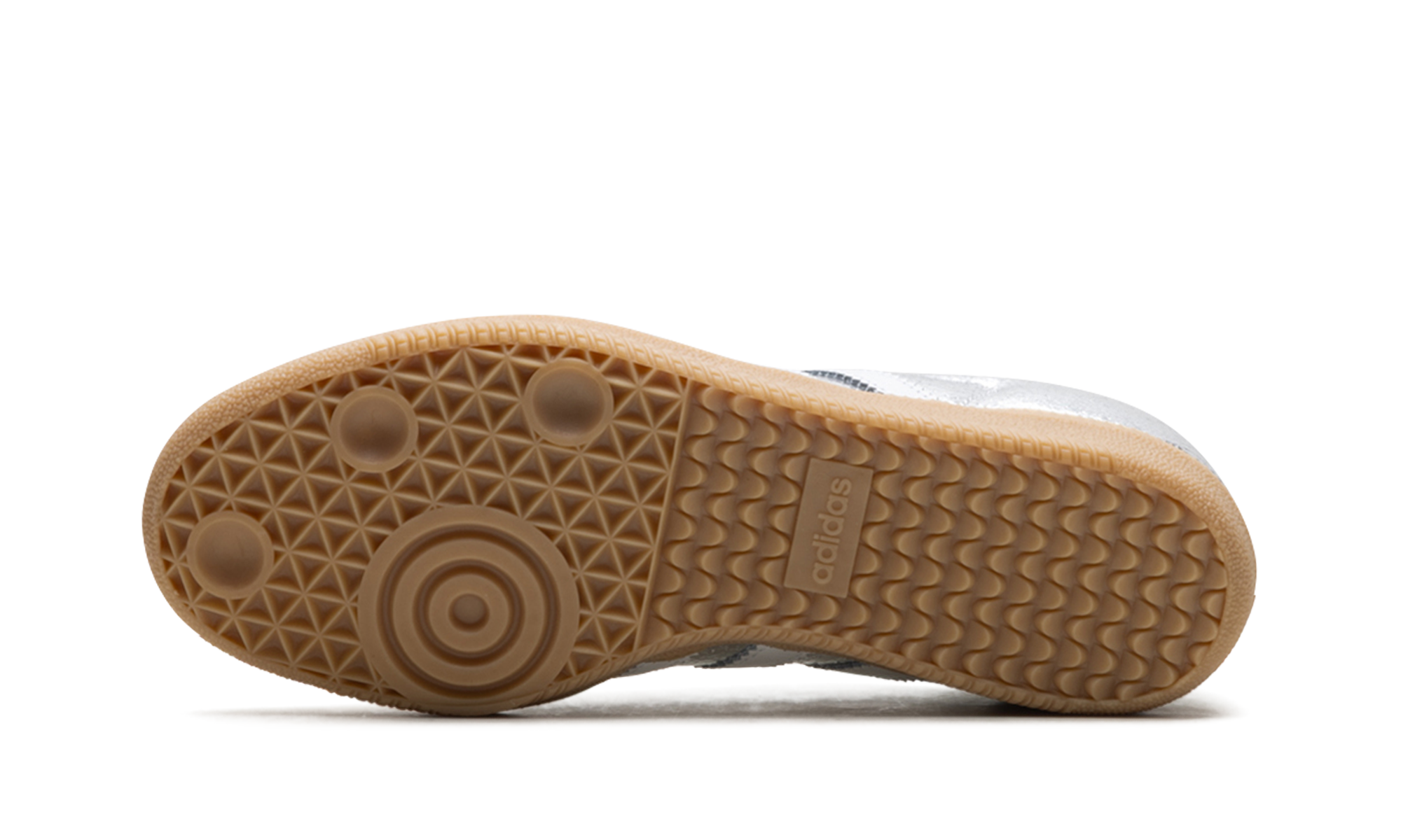 adidas samba og silver metallic cracked leather women s+JR0035+bottom view