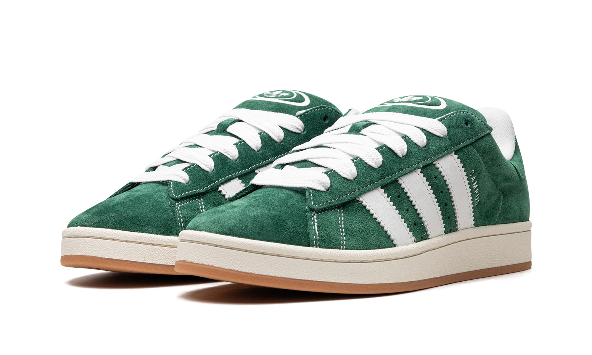 adidas campus 00s dark green cloud white+H03472+diagnol left view