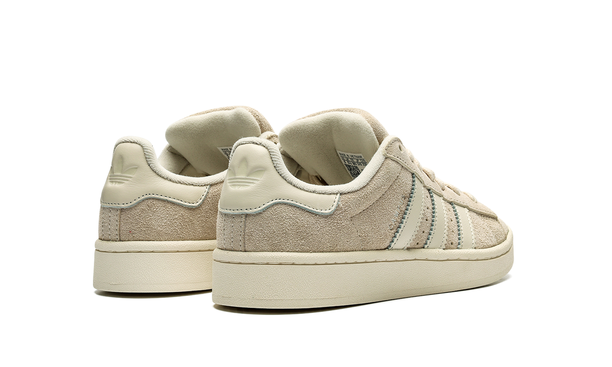 adidas campus 00s light grey white kids+IH0118+diagnol right behind view