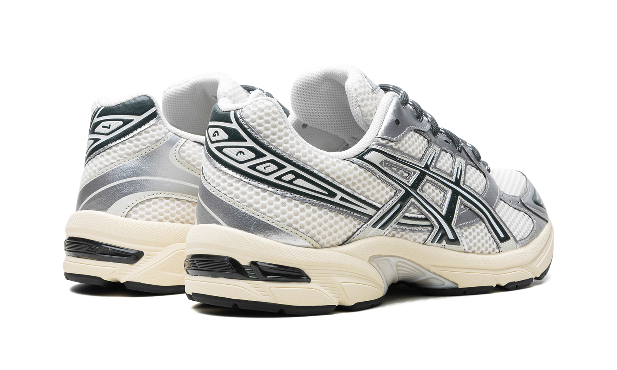 asics gel 1130 kith cream scarab 2024+1203A565-100+diagnol right behind view