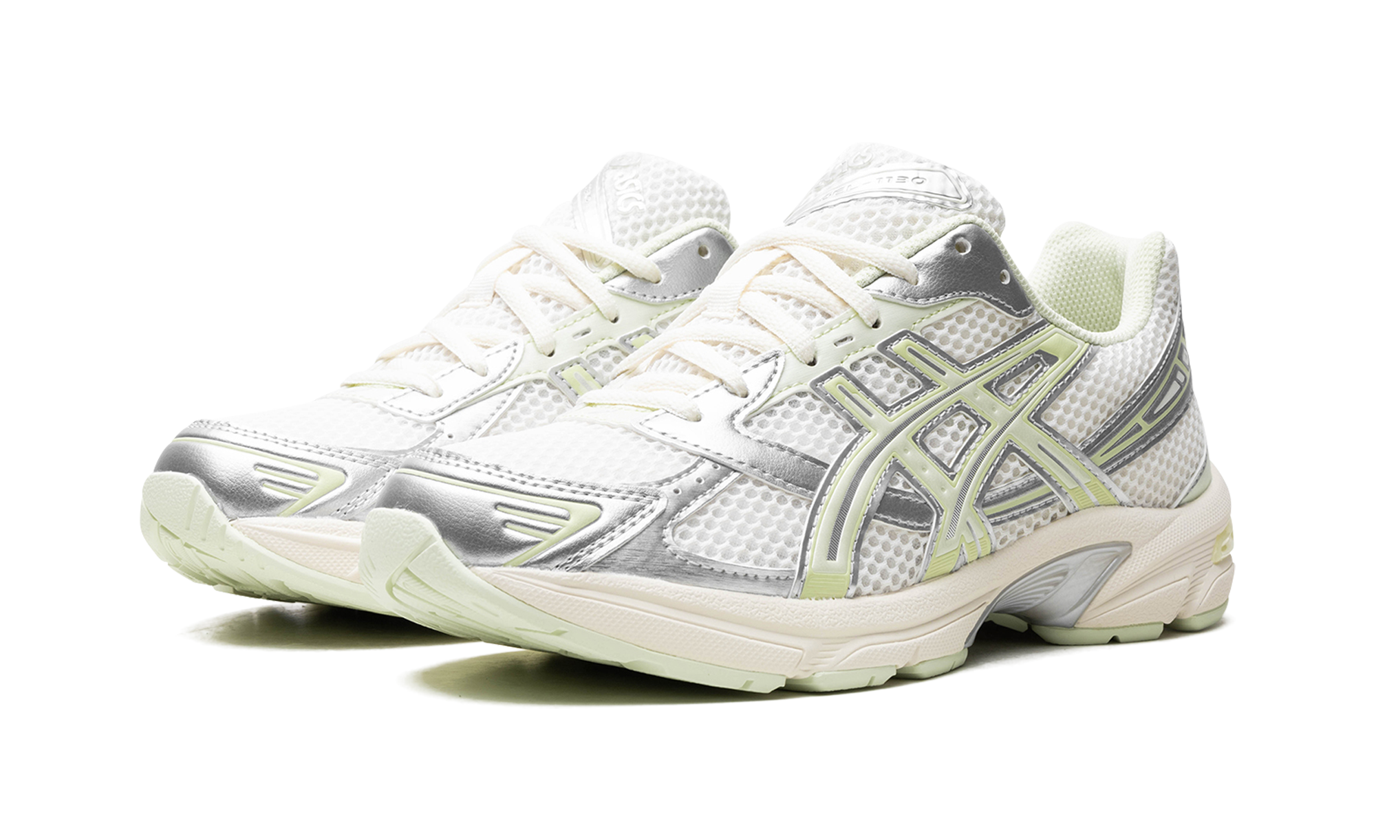 asics gel 1130 silver pack green women s+1202A505-101+diagnol left view