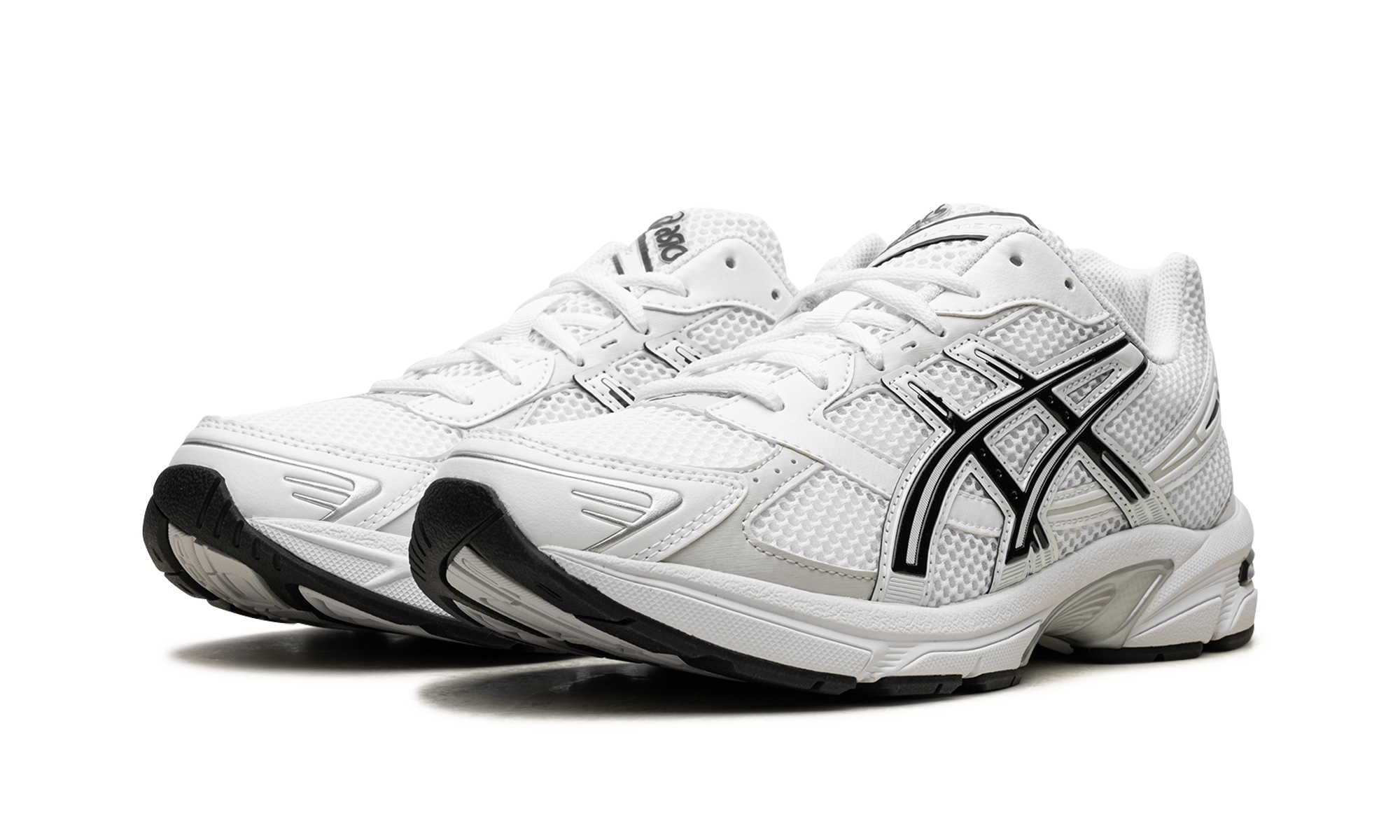 asics gel 1130 white black+1201B019-100+diagnol left view