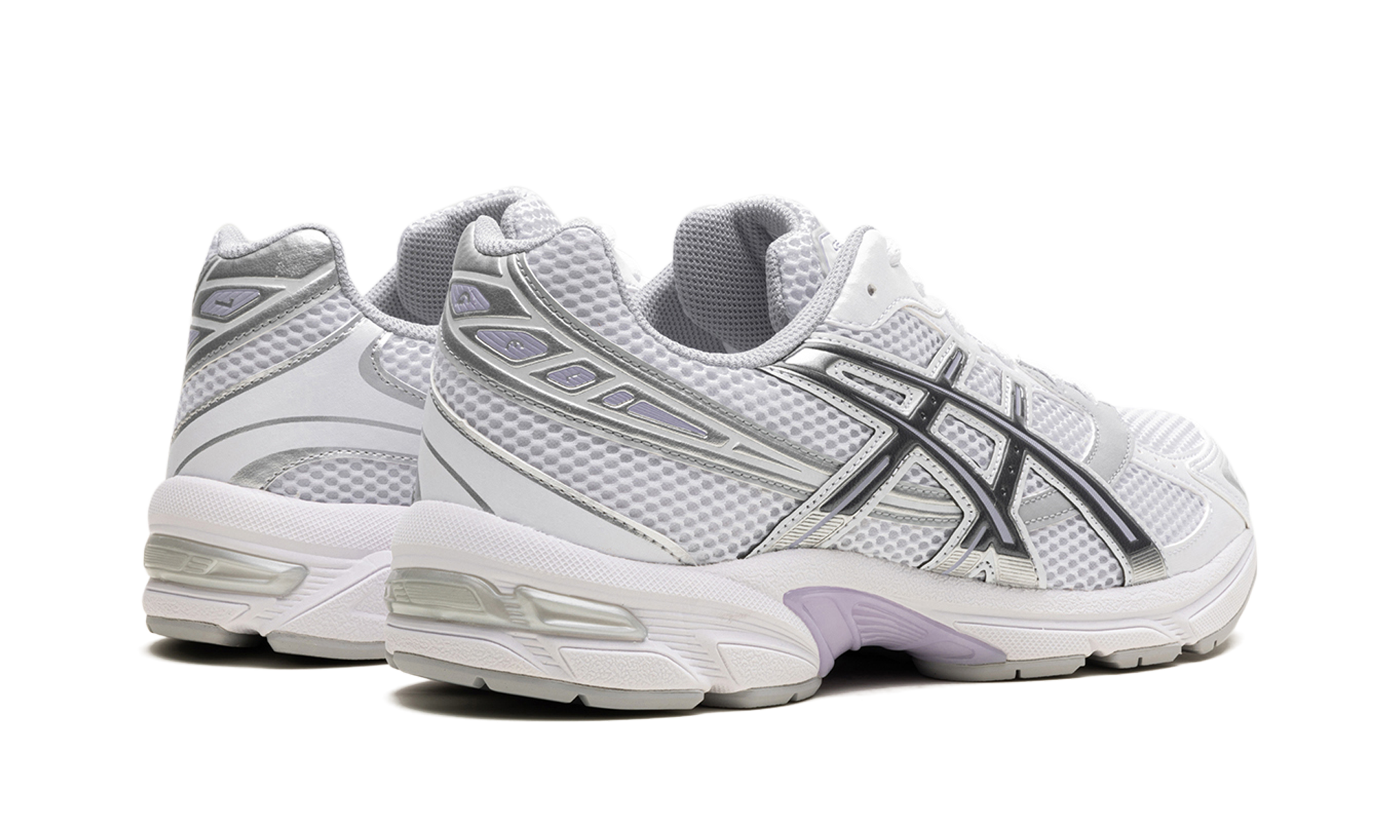 asics gel 1130 white carrier grey lilac women s+1202A164-115+diagnol right behind view