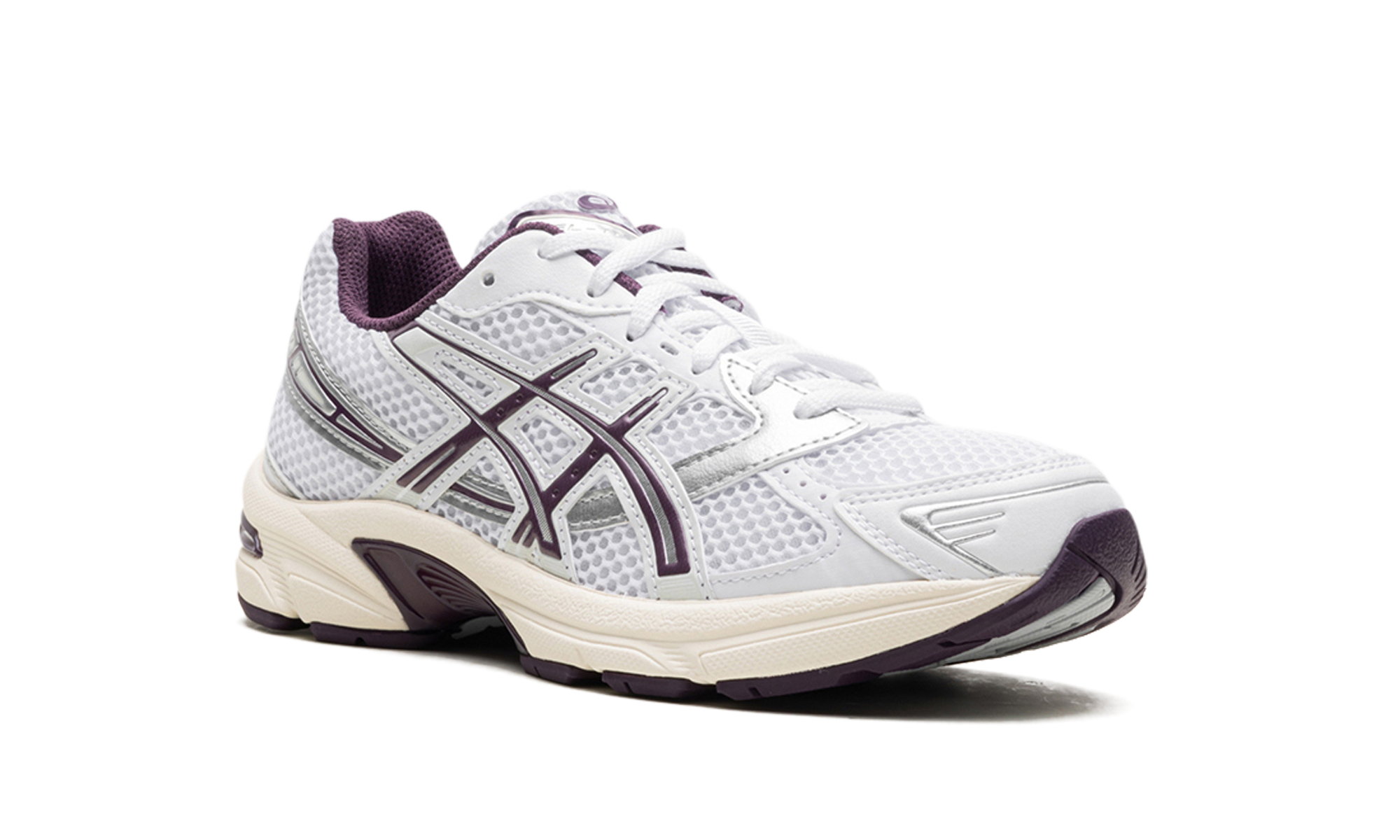 asics gel 1130 white deep plum women s+1202A518-101+diagnol right view