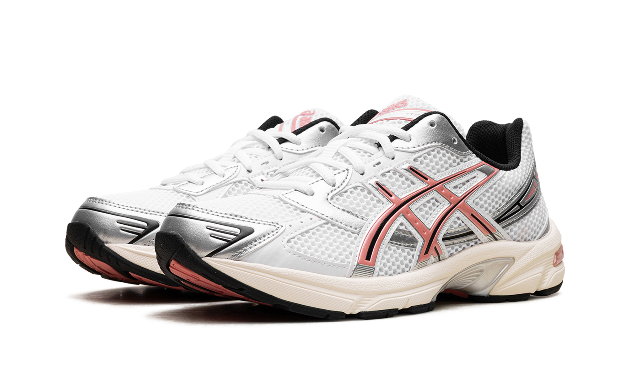 asics gel 1130 white desert red+1203A609-102+diagnol left view