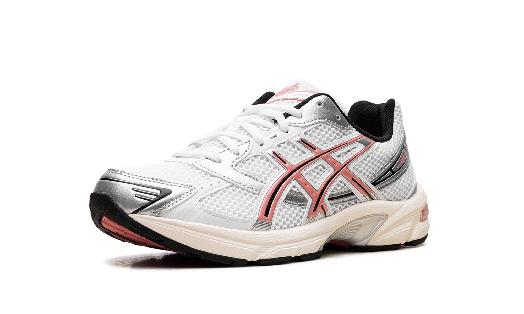 asics gel 1130 white desert red+1203A609-102+left diagnol single view