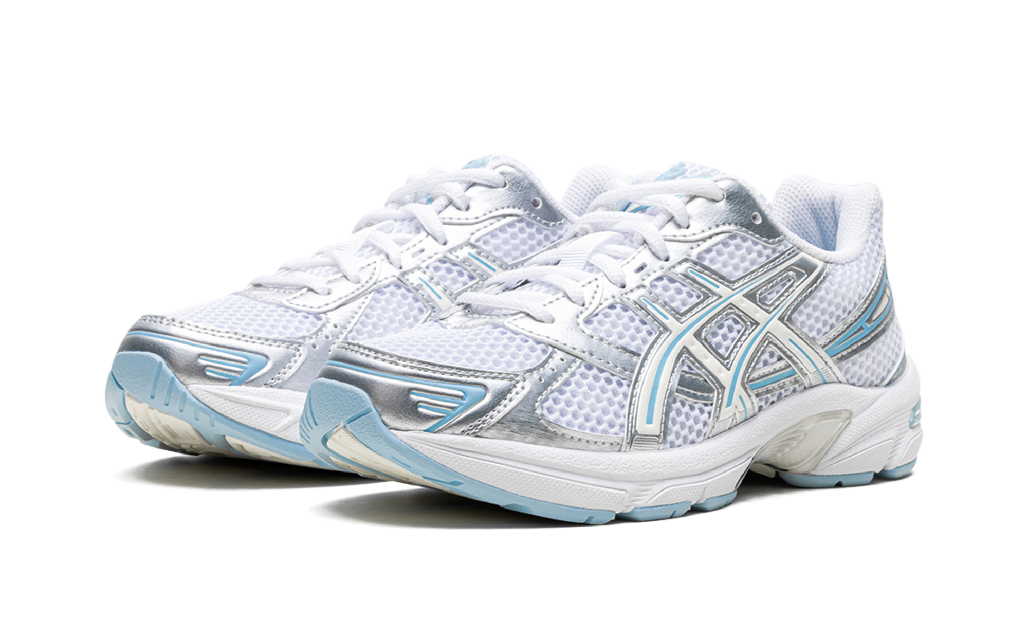 asics gel 1130 white ivory light blue+1202A504-100+diagnol left view