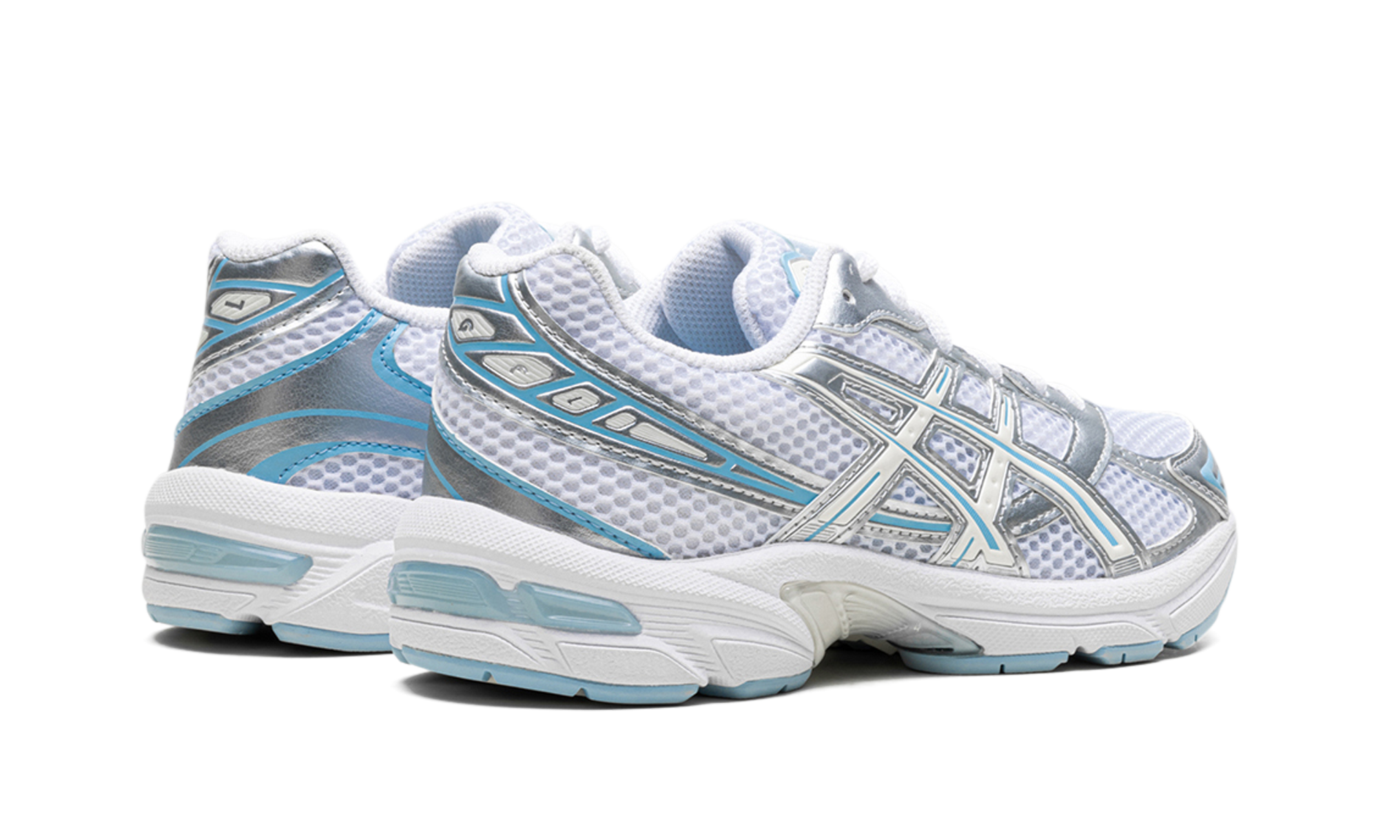 asics gel 1130 white ivory light blue+1202A504-100+diagnol right behind view