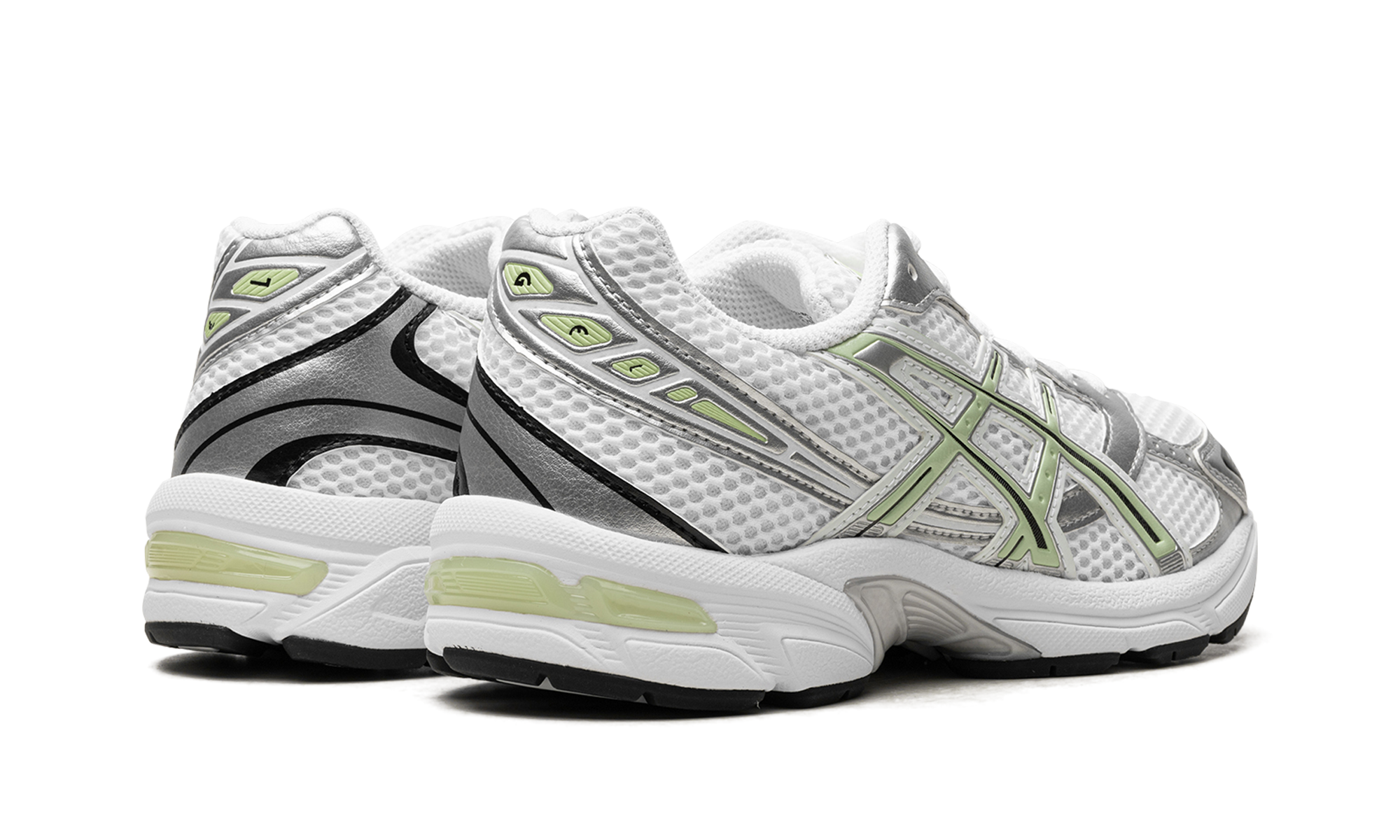 asics gel 1130 white jade women s+1202A164-112+diagnol right behind view