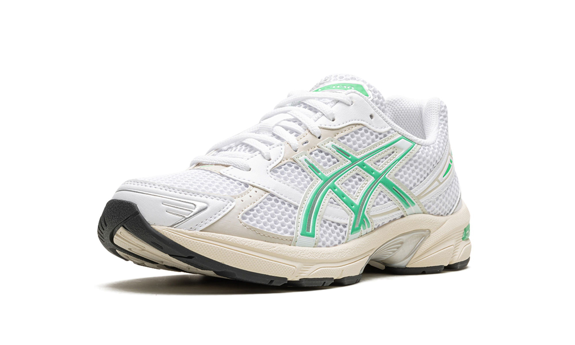 asics gel 1130 white malachite green off white midsole women s+1202A164-114+left diagnol single view