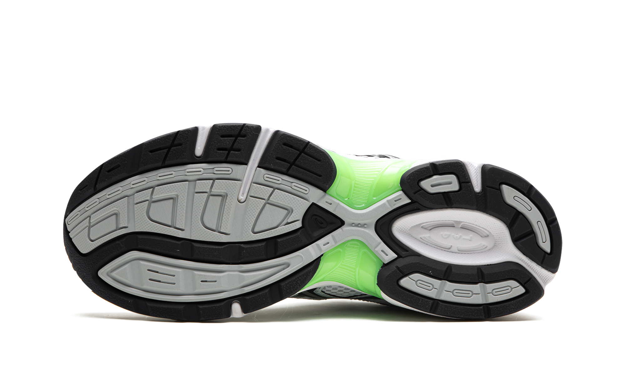 asics gel 1130 white mid grey lime green+1201A256-114+bottom view