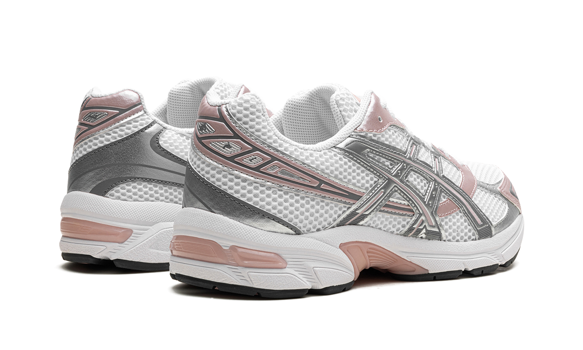 asics gel 1130 white neutral pink women s+1202A164-117+diagnol right behind view